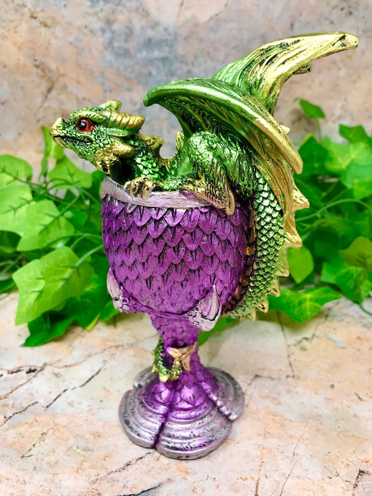 Dragon's Claw Goblet Dragons Scales Chalice Ornament Gothic Decor Green Dragon-Osiris Craftworks