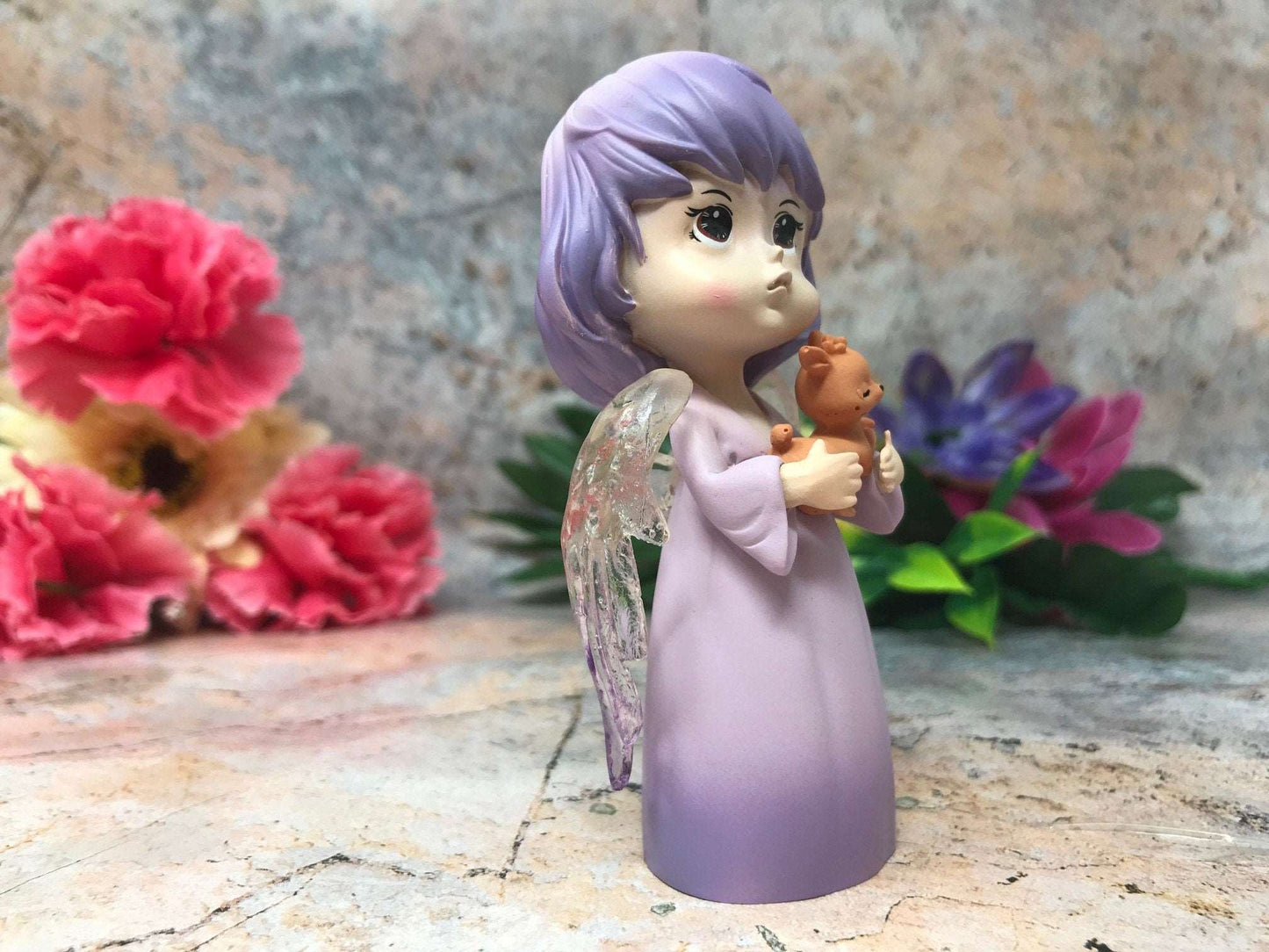 Adorable Mythical Creature Girl Angel with Fawn Sculpture Faun Figurine Fantasy Children of the Forest Collection-Osiris Craftworks