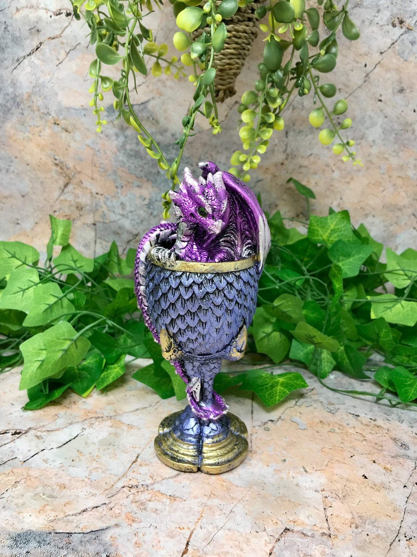 Dragon's Claw Goblet Dragons Scales Chalice Ornament Gothic Decor Purple Dragon-Osiris Craftworks