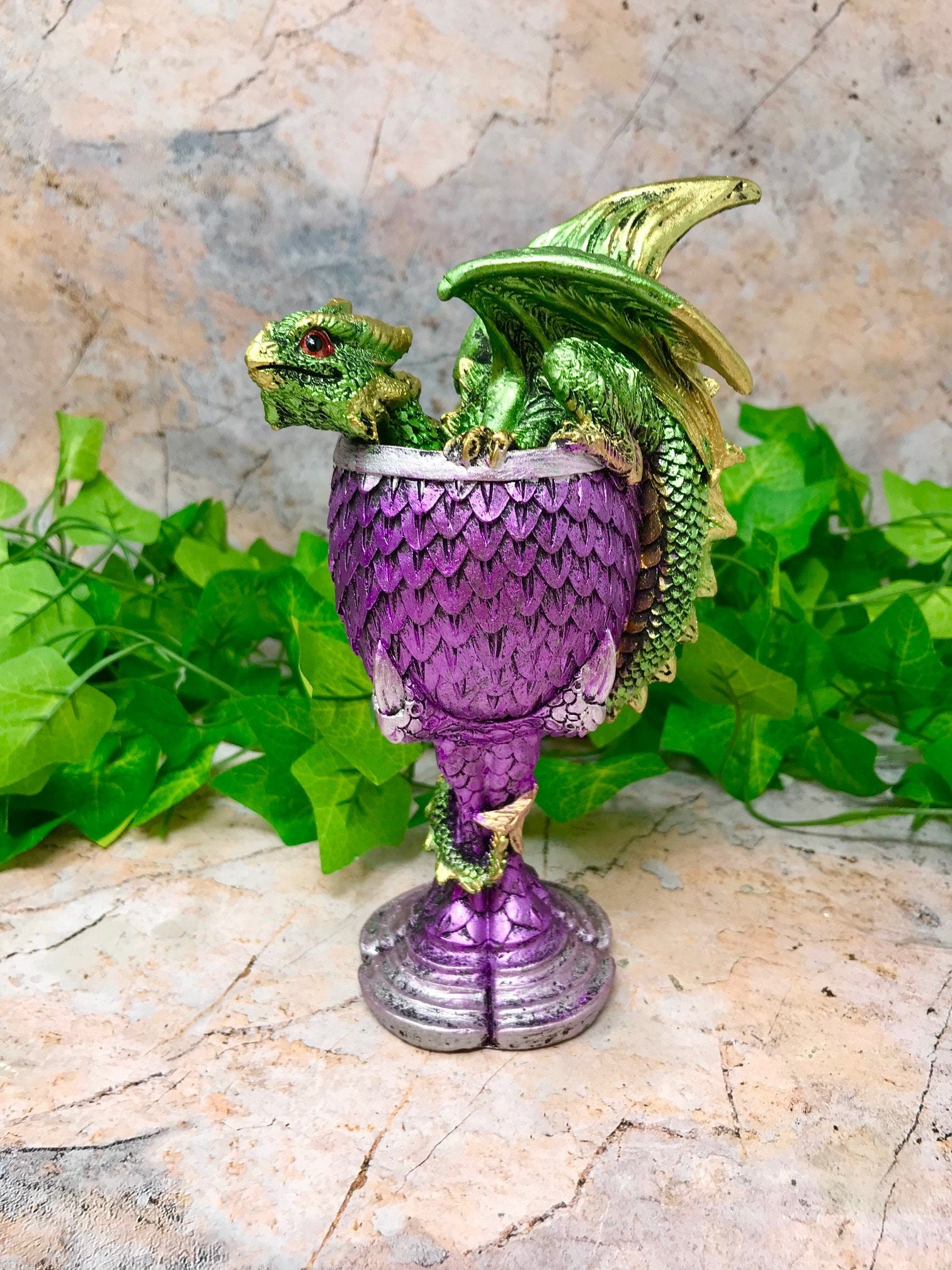 Dragon's Claw Goblet Dragons Scales Chalice Ornament Gothic Decor Green Dragon-Osiris Craftworks