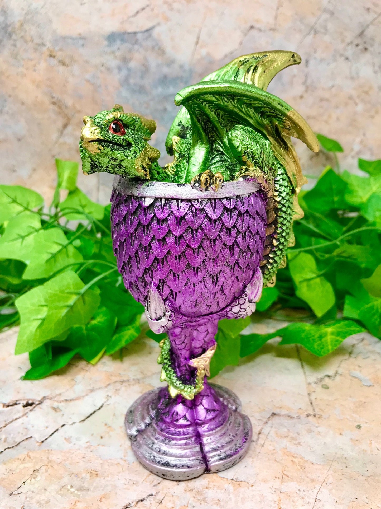 Dragon's Claw Goblet Dragons Scales Chalice Ornament Gothic Decor Green Dragon-Osiris Craftworks