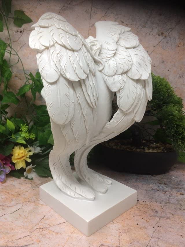 Contemplative Angel Praying Sculpture Garden Ornament, Serene Memorial Graveside Decor, Angelic Figurine, Peaceful Contemplation Statue-Osiris Craftworks