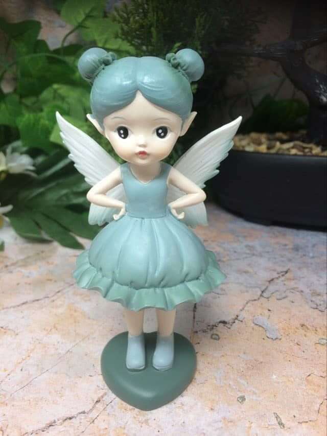 Adorable Angel Sculpture Fairies and Angels Collection Figurine Fantasy Green Fairy-Osiris Craftworks