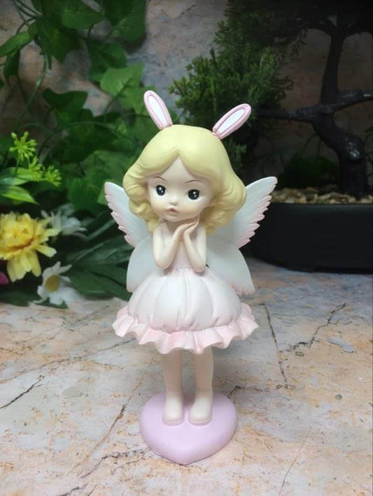 Adorable Peaceful Angel Sculpture Fairies and Angels Collection Figurine Fantasy Pink Fairy-Osiris Craftworks