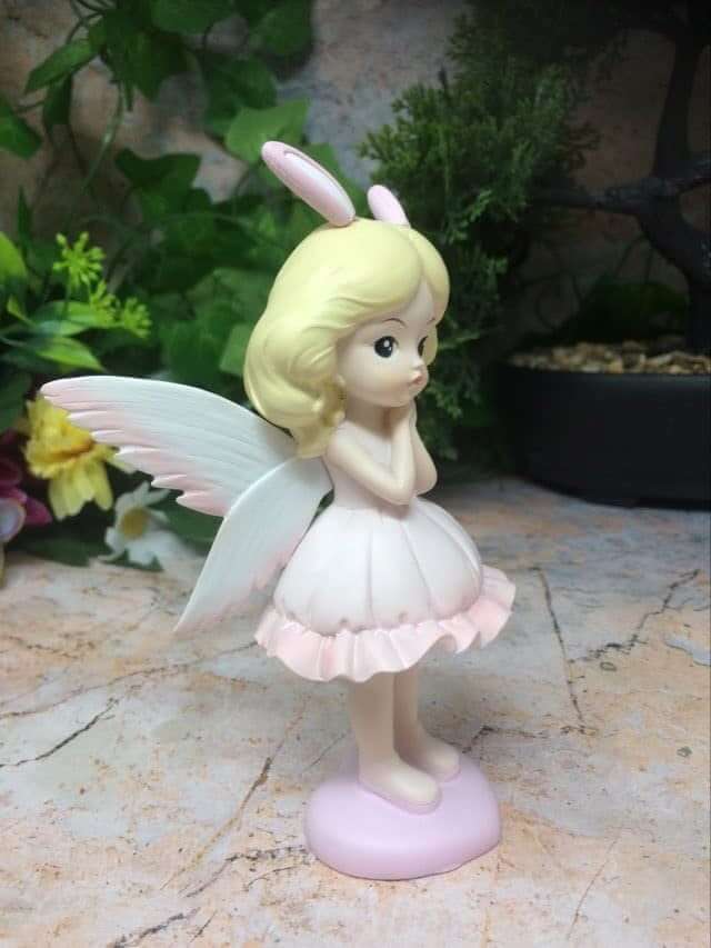 Adorable Peaceful Angel Sculpture Fairies and Angels Collection Figurine Fantasy Pink Fairy-Osiris Craftworks