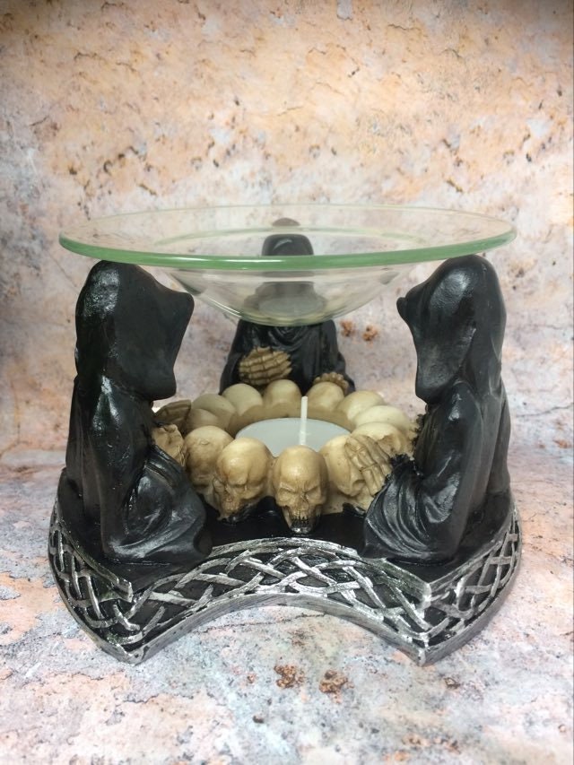 Dark Gothic Reapers Oil Burner Fallen Angels Oil Warmer Aromatherapy Halloween-Osiris Craftworks