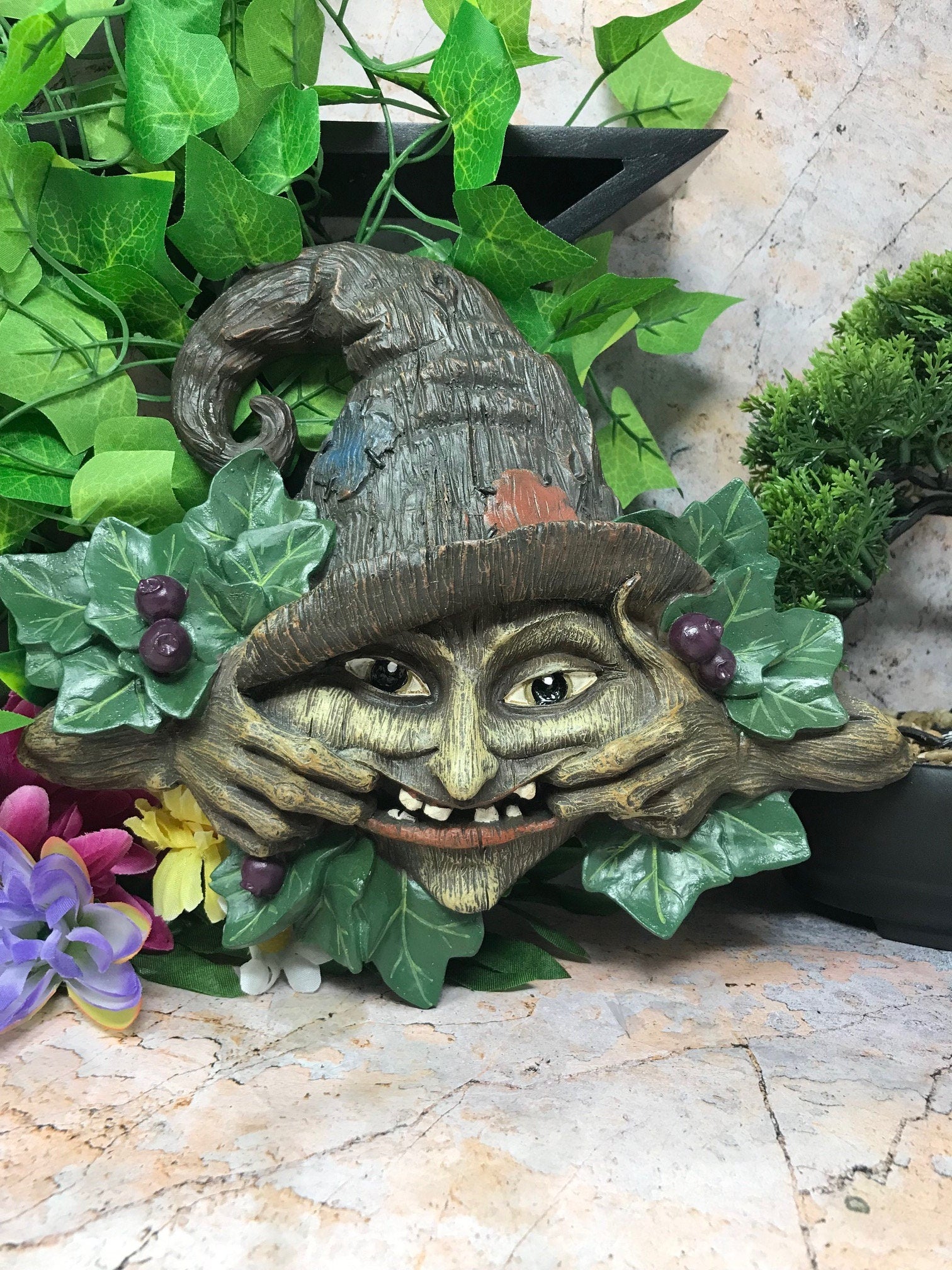 Witch's Lair Garden Wall Plaque - Mystical Wiccan Decoration for an Enchanted Pagan Outdoor Haven-Osiris Craftworks