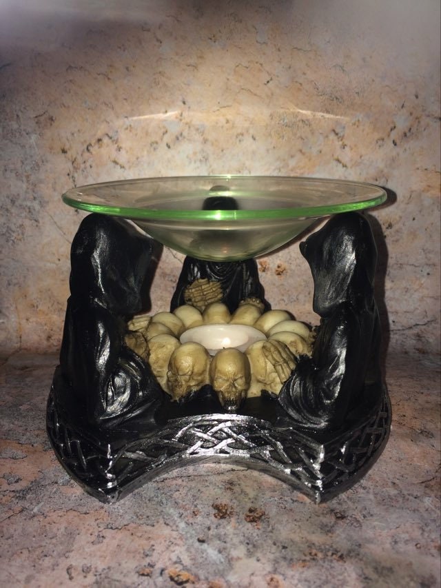 Dark Gothic Reapers Oil Burner Fallen Angels Oil Warmer Aromatherapy Halloween-Osiris Craftworks