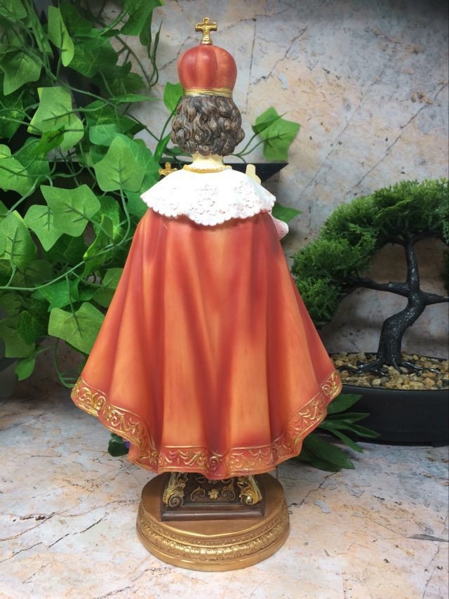 Large Infant of Prague Lord Saviour Jesus Figurine Resin Statue Religious Sculpture Ornament 30 cm-Osiris Craftworks