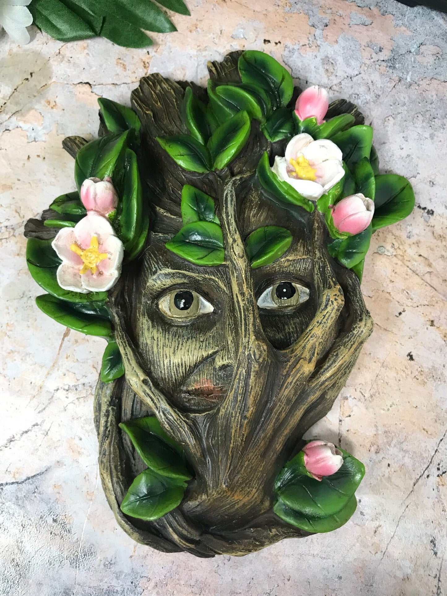 Whimsical Forest Witch Wall Plaque: A Magical Addition to Your Garden Décor for Nature and Pagan Enthusiasts-Osiris Craftworks