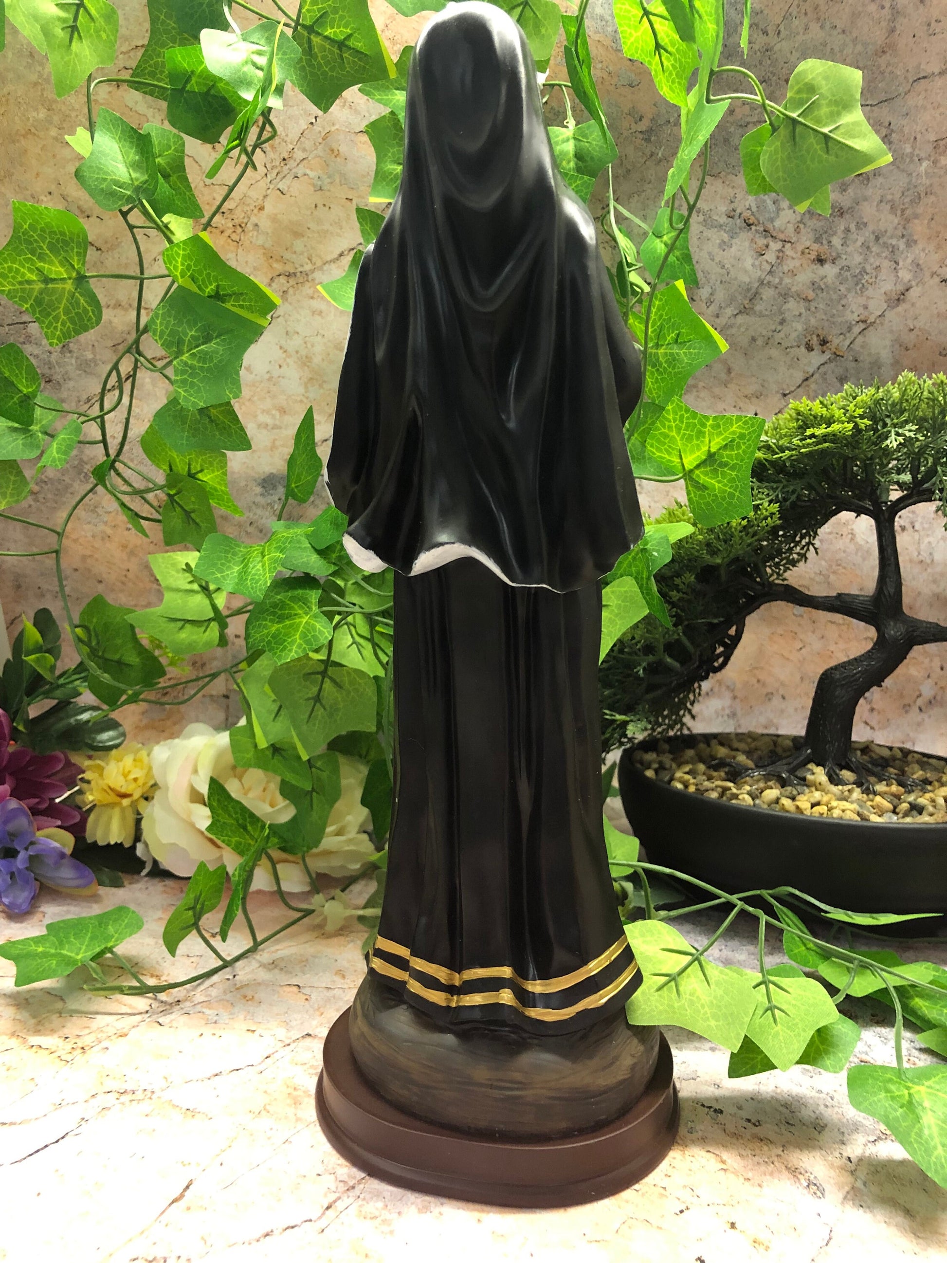 Santa Rita of Cascia Statue Catholic Saint Sculpture Religious Ornament Figurine for Home or Chapel 30 cm-Osiris Craftworks