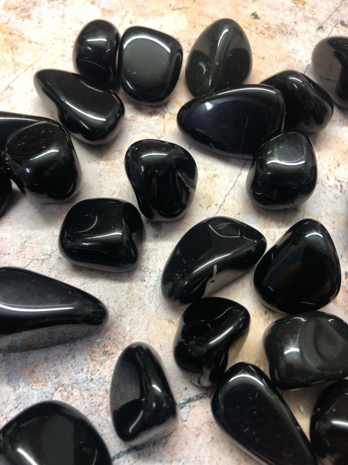 Black Obsidian Tumble Stones | Grounding Energy Crystal, Protection Stone, Spiritual Healing Gift | 250g, 2-3cm Each