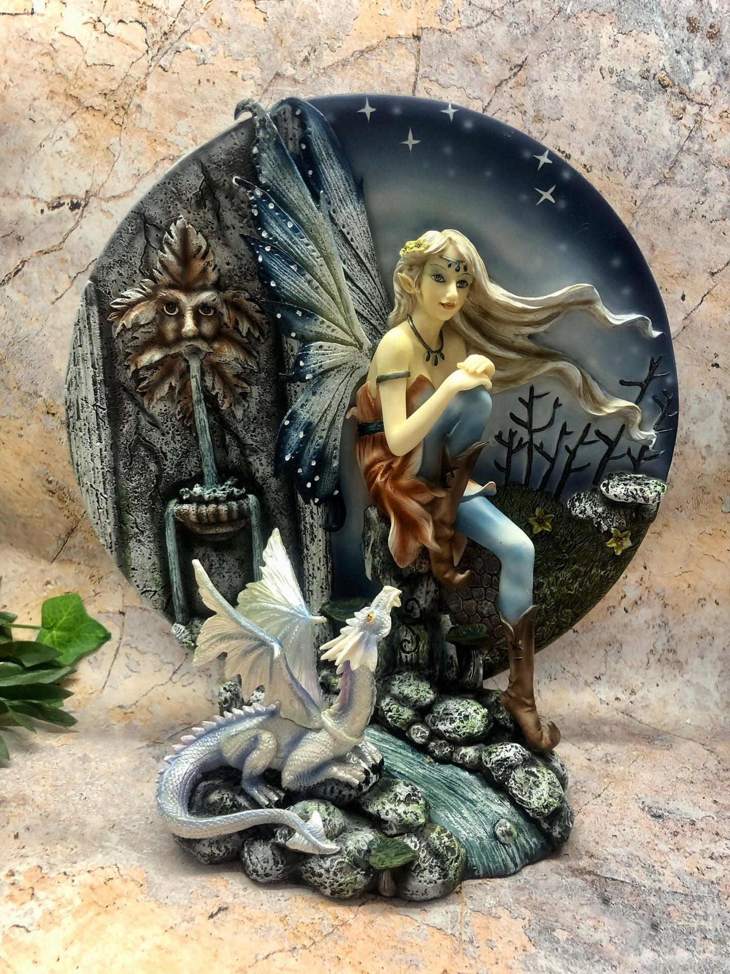 Fairy and Dragon Companion Diorama Sculpture Statue Mythical Creatures Figure-Osiris Craftworks