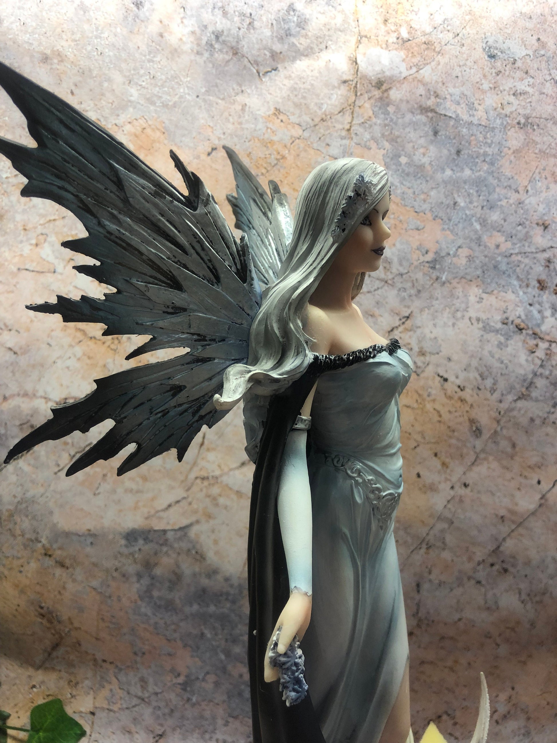 Enchanting Hand-Painted Fairy and Dragon Statue | Gothic Fantasy Decor | High-Quality Resin Collectible | 39x13 cm Fairy Figurine-Osiris Craftworks