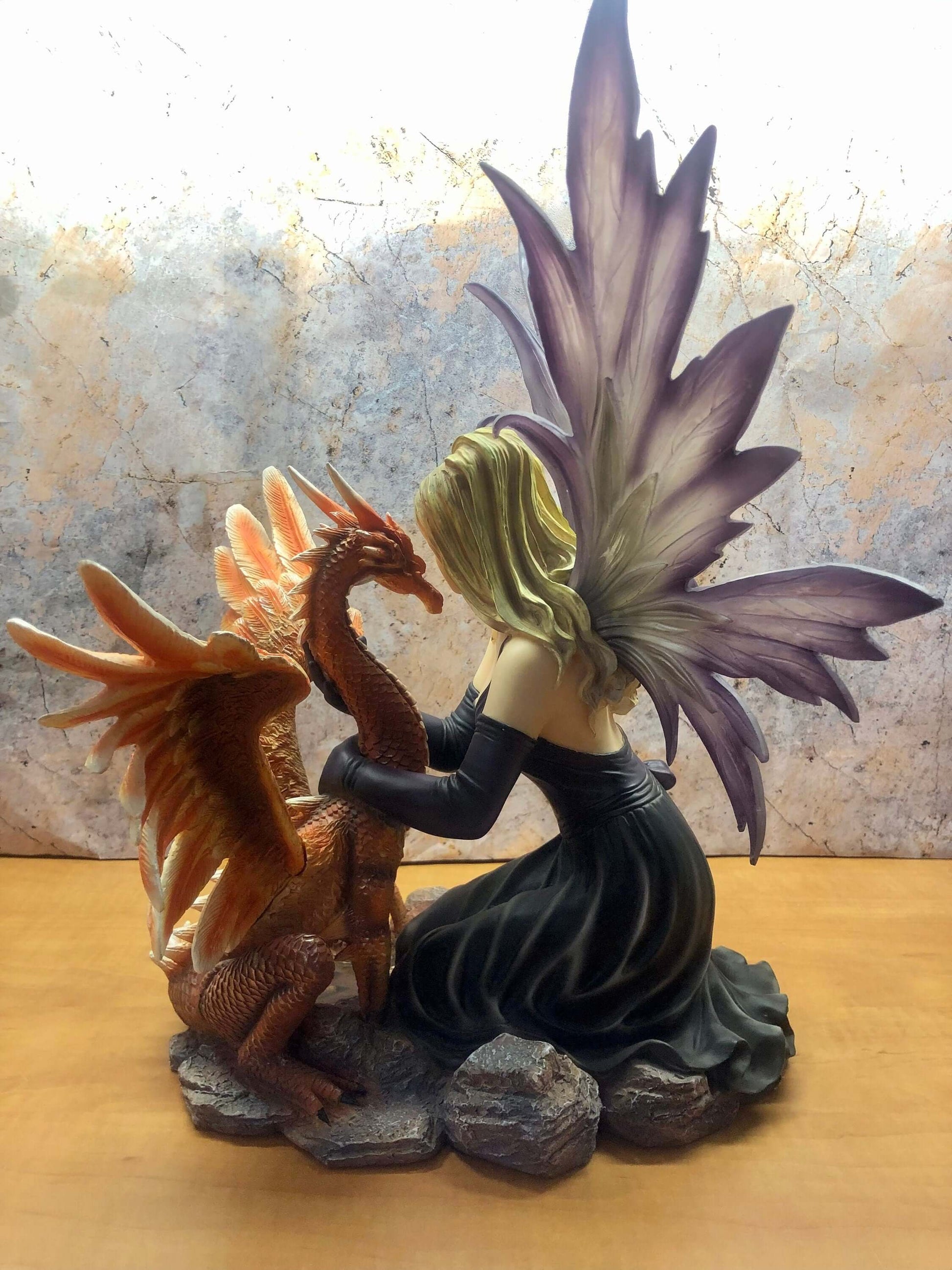 Mystic Companions - Enthralling Fairy and Dragon Resin Statue, Ethereal Fantasy Collectible-Osiris Craftworks