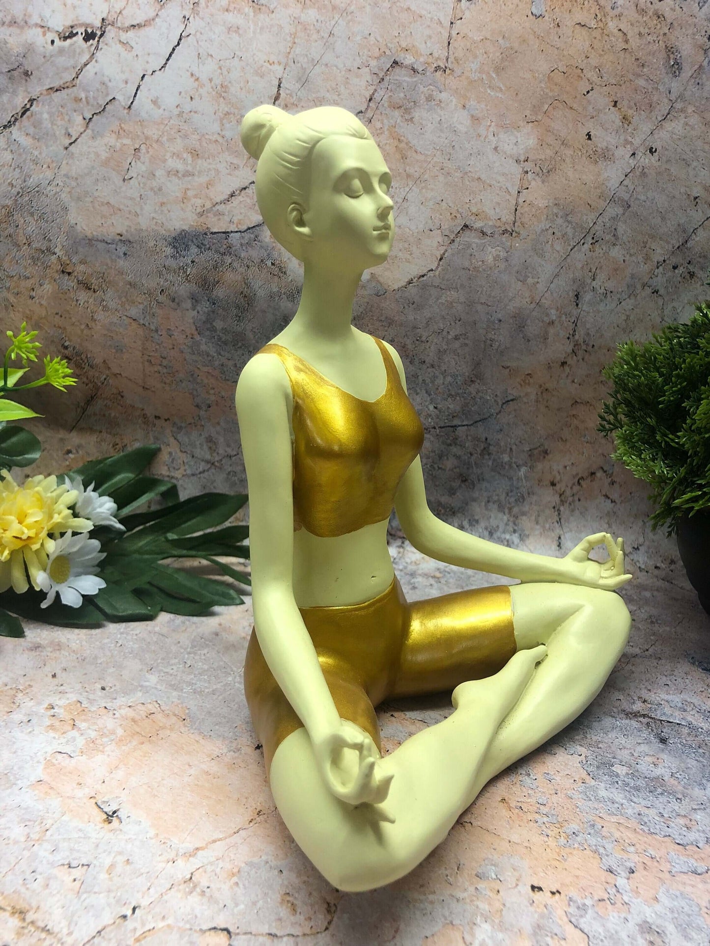 Novelty Art Yoga Pose Sculpture Figurine Statue Ornament Meditation Siddhasana