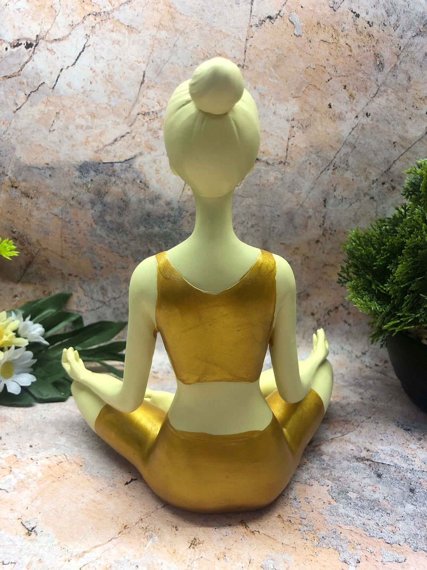 Novelty Art Yoga Pose Sculpture Figurine Statue Ornament Meditation Siddhasana