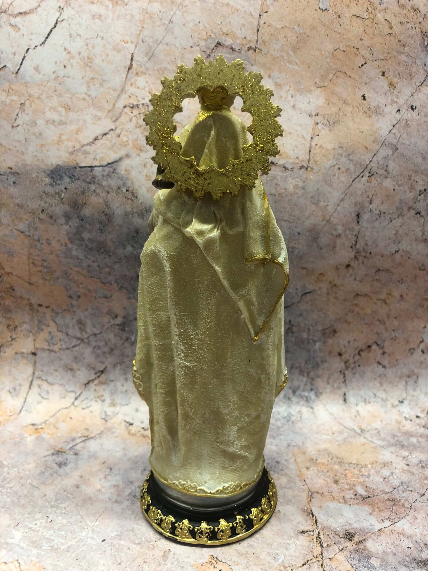 Our Lady of Mount Carmel Virgin Mary Sculpture Statue Religious Ornament 20 cm-Osiris Craftworks