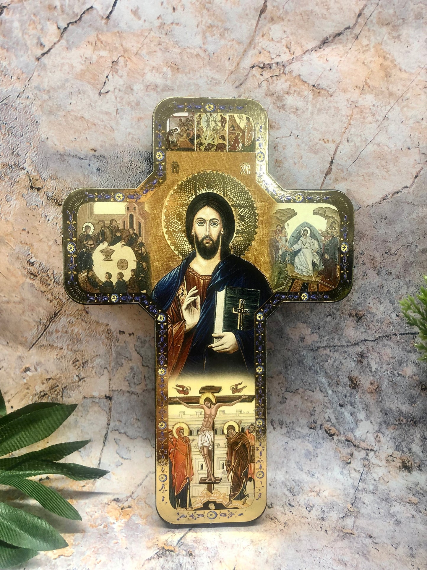 Inspirational Wooden Wall Cross with Crucifix and Teaching of Jesus Christ for Religious Home Decor or Chapel-Osiris Craftworks