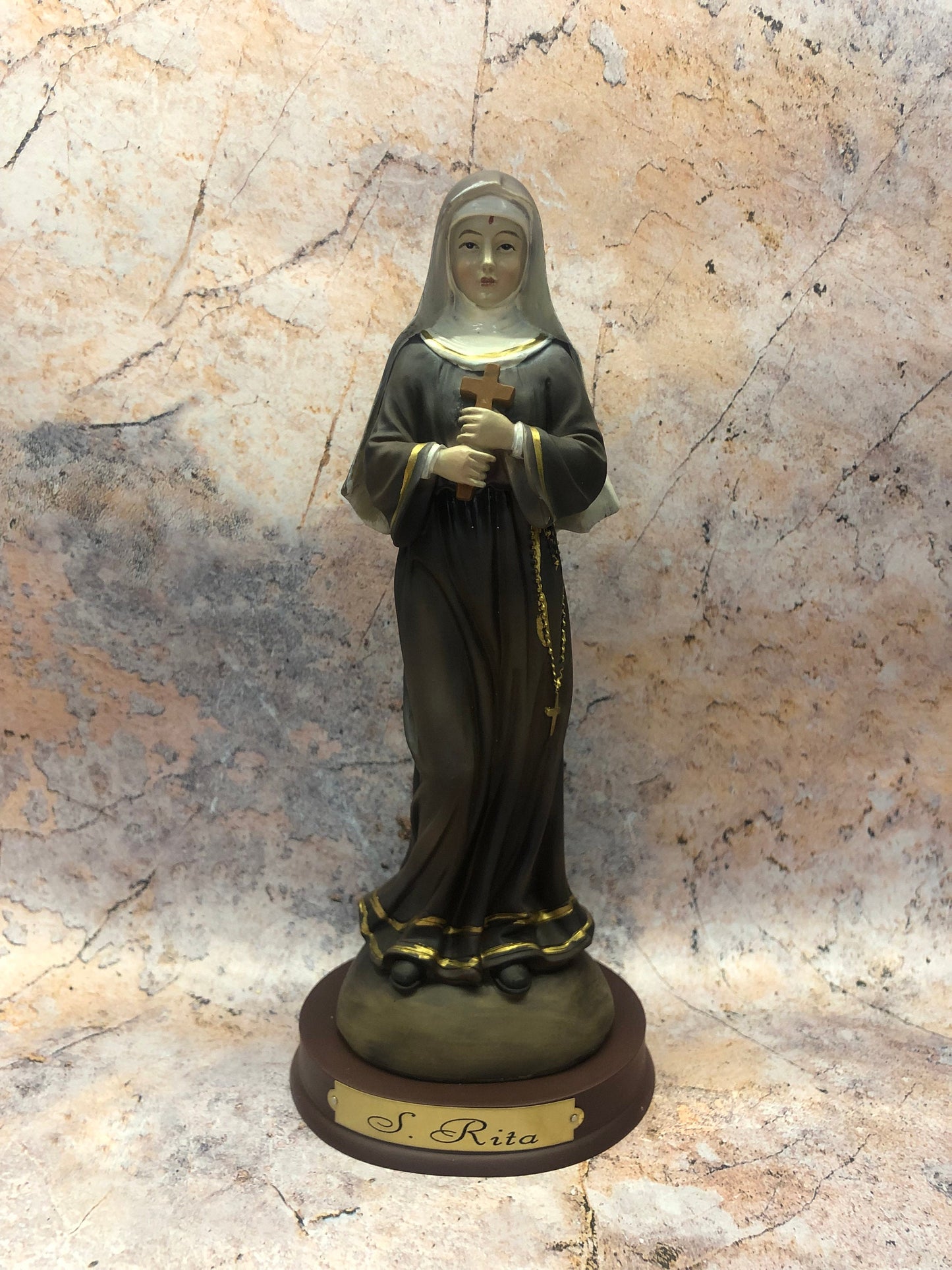 Saint Rita of Cascia Statue - Resin Catholic Saint Sculpture - Religious Home Ornament - Spiritual Decor - Inspirational Christian Gift-Osiris Craftworks