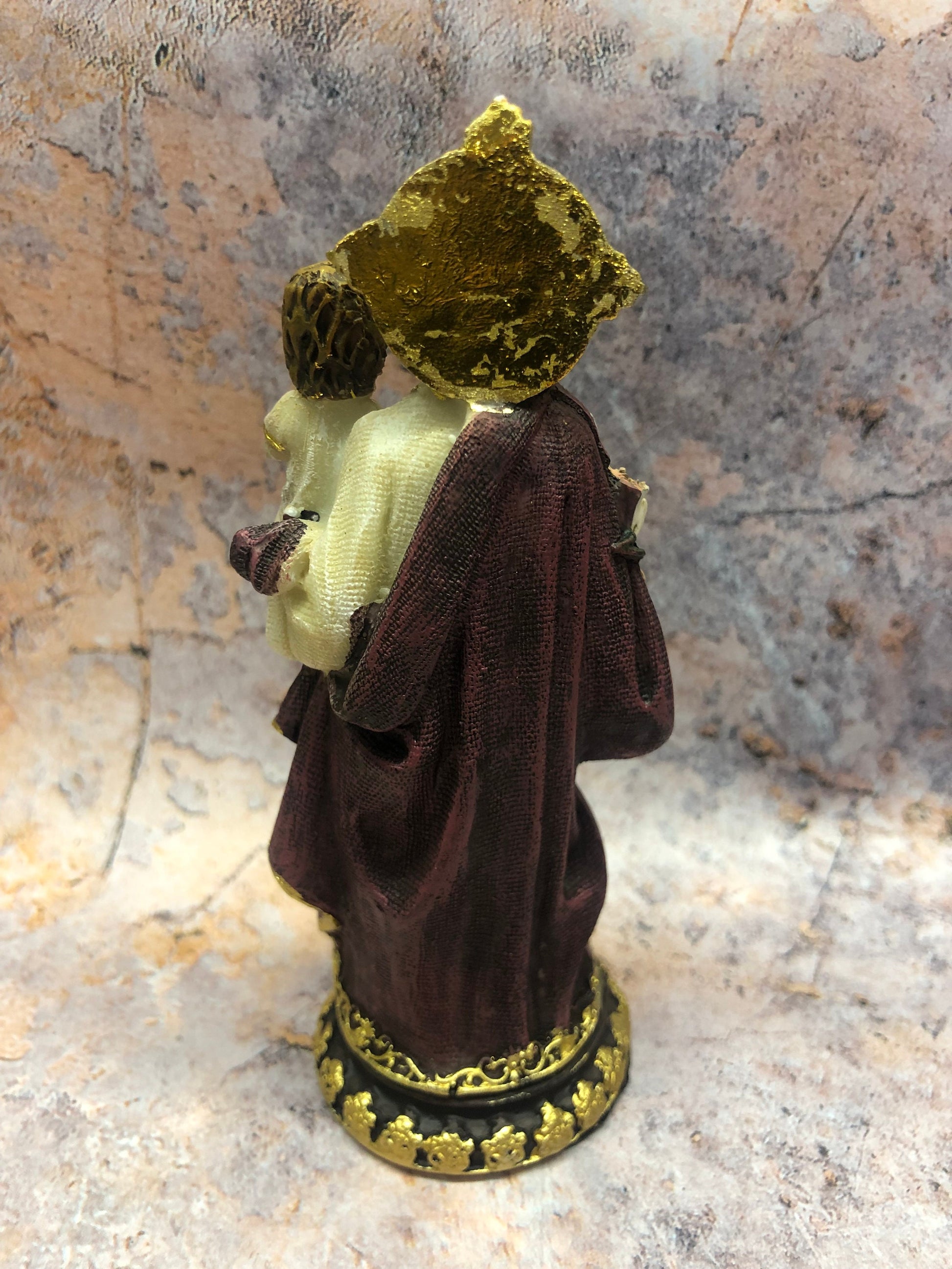 Saint Joseph and Baby Jesus Statue Religious Ornament Sculpture Catholic Figurine for Home or Chapel 14.5 cm-Osiris Craftworks