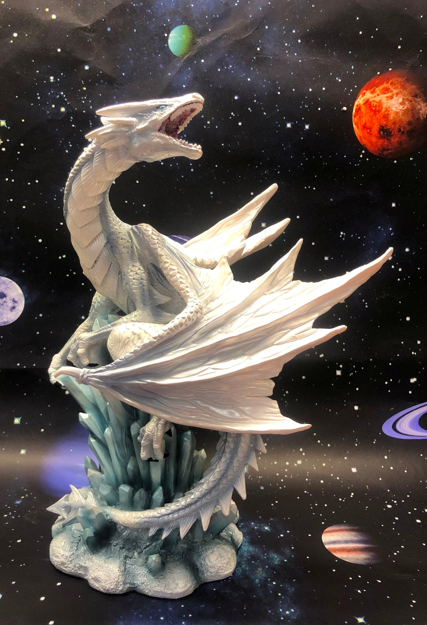 Ice Dragon Protector Fantasy Art Figurine Statue Ornament Dragons Collection Hand Made from Top Quality Designer Resin-Osiris Craftworks