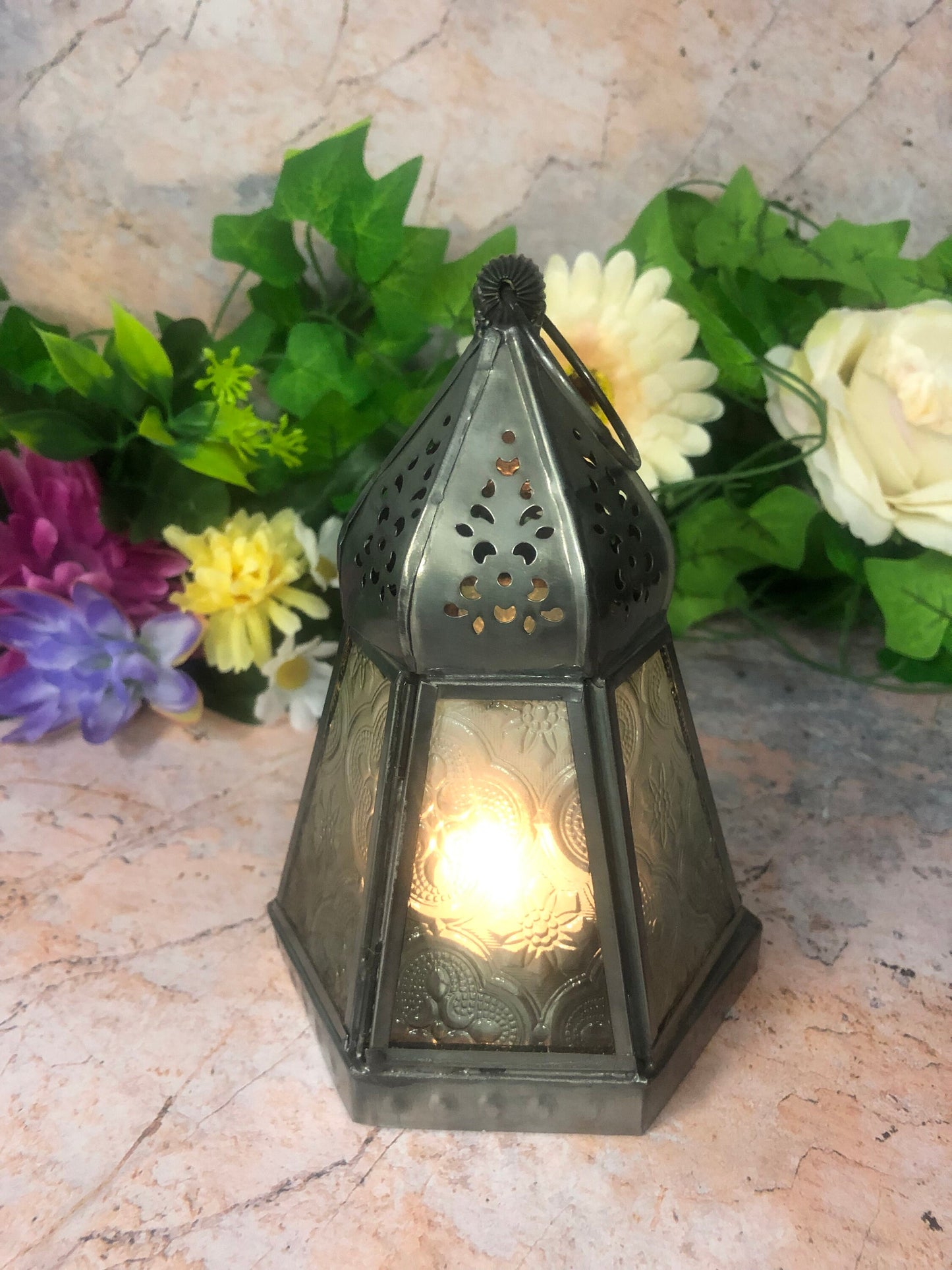 Moroccan Style Lantern for Indoor and Outdoor Decor with LED Tea Light Candle Holder-Osiris Craftworks