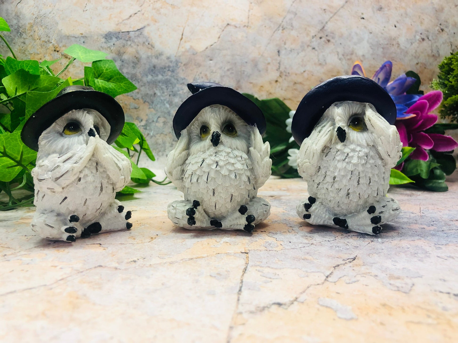 Enchanting Owls of Wisdom: Handcrafted Wicca Pagan Figurines - Unique Witch Decor Gifts-Osiris Craftworks