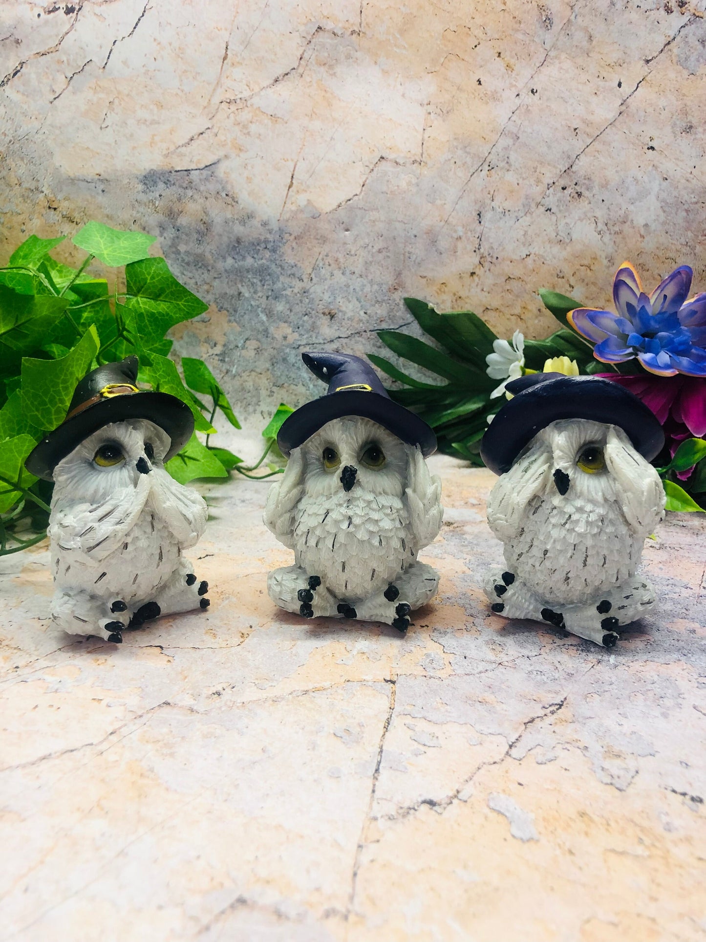 Enchanting Owls of Wisdom: Handcrafted Wicca Pagan Figurines - Unique Witch Decor Gifts-Osiris Craftworks