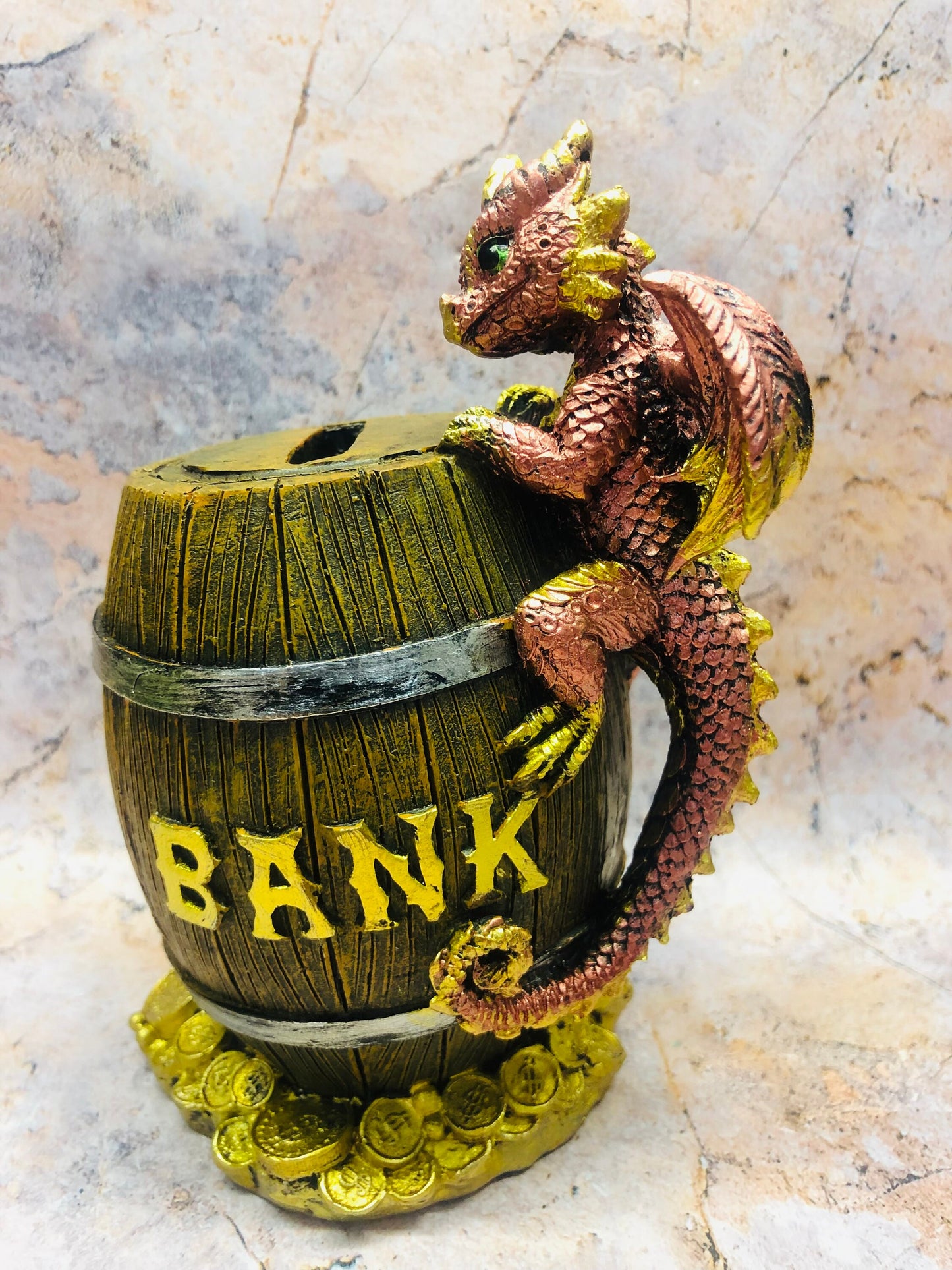 Red Dragon Money Bank, Whimsical Fantasy Savings Box, Coin Holder, Unique Financial Gift, Mythical Creature Decor, Magical Saving Solution