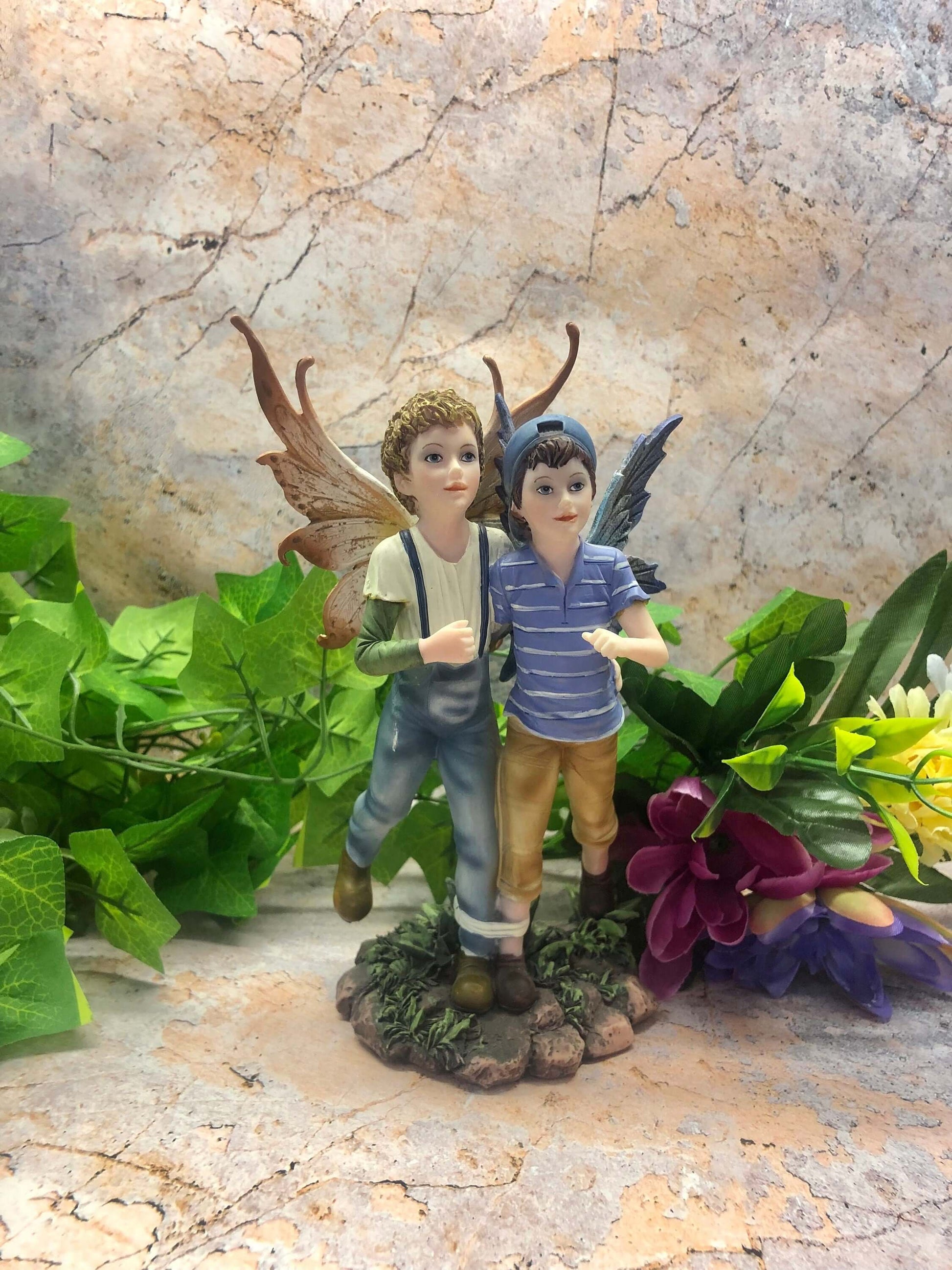 Friends Forever Fairy Children Figurine Fantasy Collectable Fairies Figure Statue Figurine Hand Made from Quality Designer Resin-Osiris Craftworks