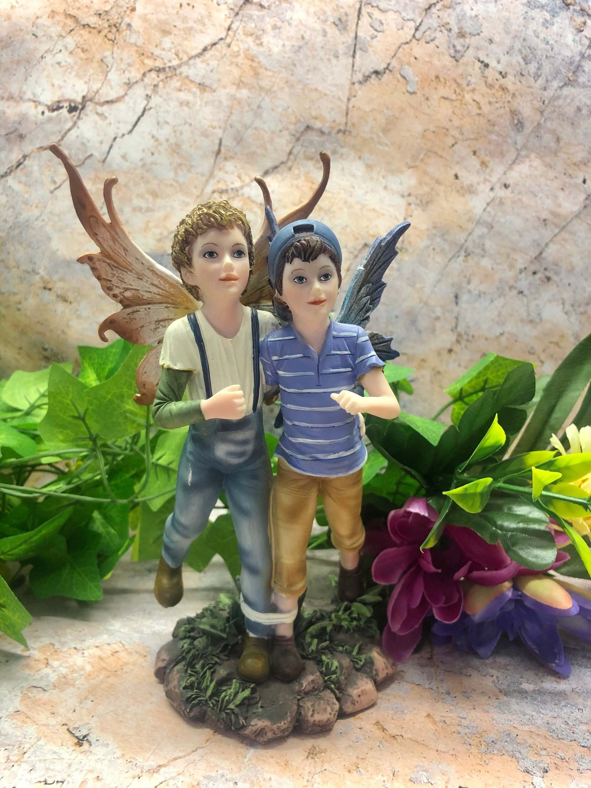 Friends Forever Fairy Children Figurine Fantasy Collectable Fairies Figure Statue Figurine Hand Made from Quality Designer Resin-Osiris Craftworks