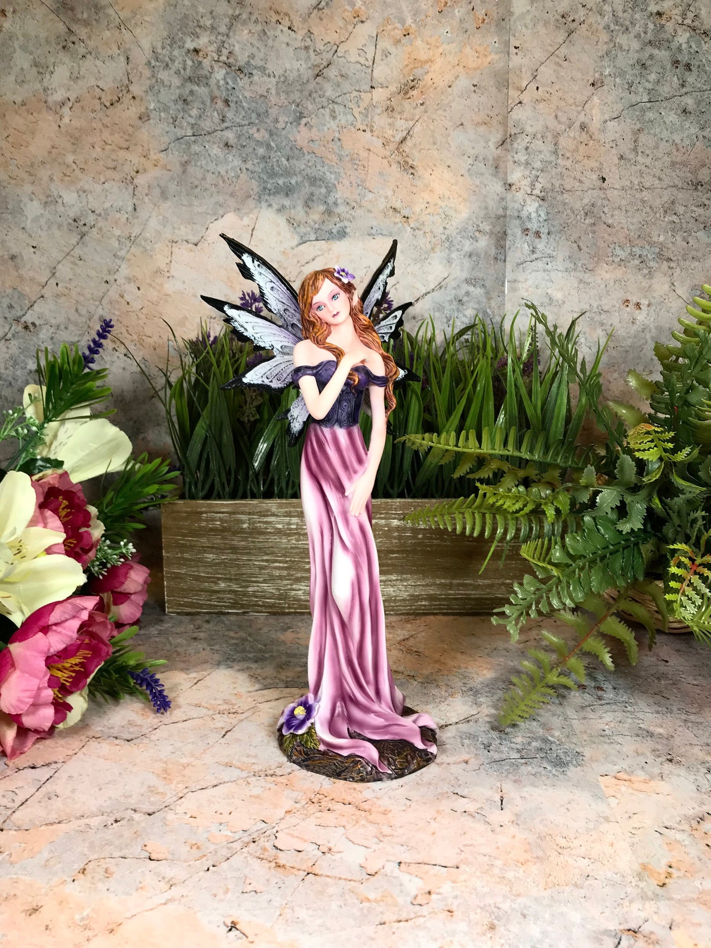 Flower Fairy Standing Display Figurine Statue Ornament Pixie Elf Mythical Creatures Collection Hand Made from Quality Designer Resin-Osiris Craftworks