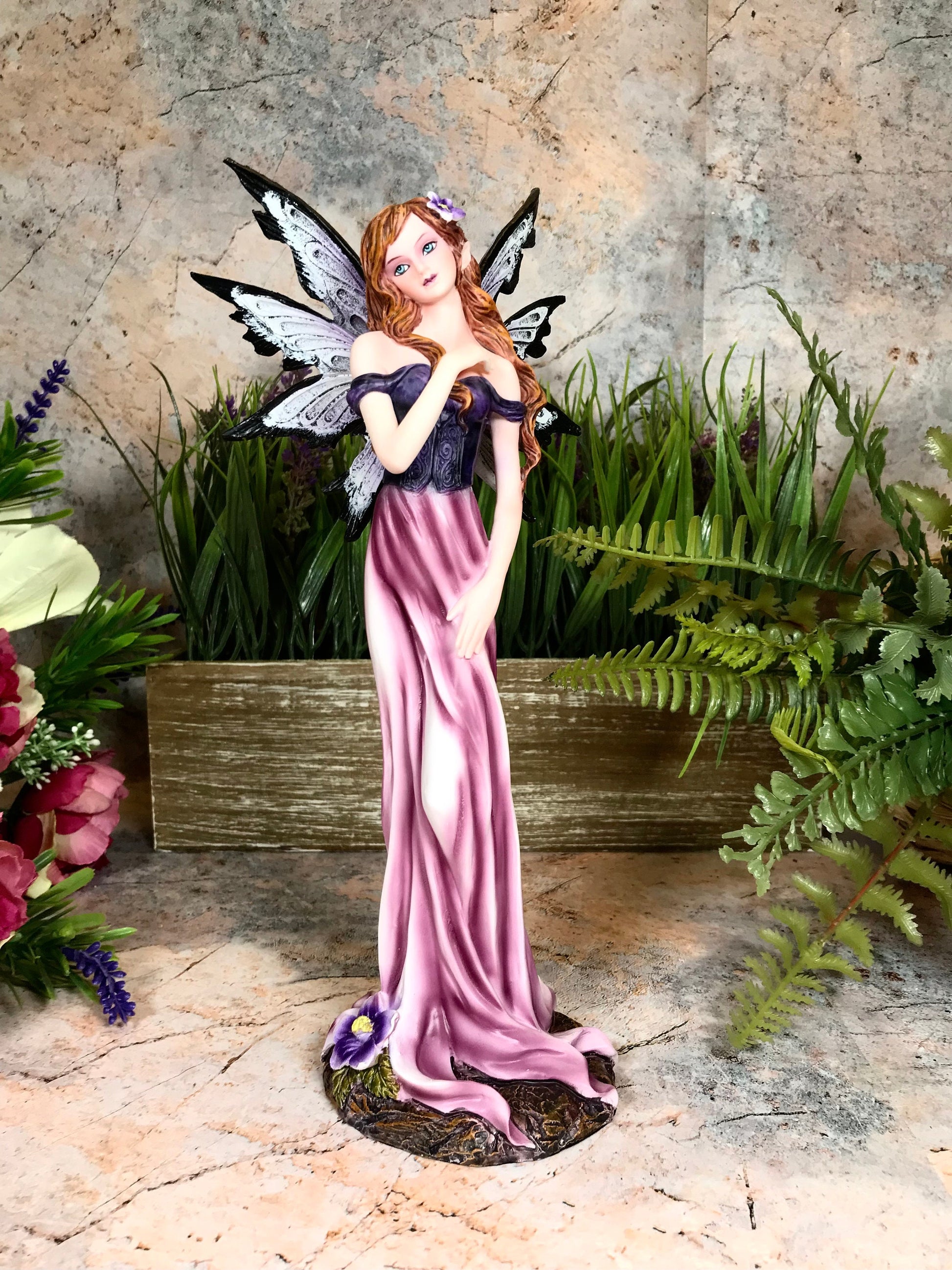 Flower Fairy Standing Display Figurine Statue Ornament Pixie Elf Mythical Creatures Collection Hand Made from Quality Designer Resin-Osiris Craftworks