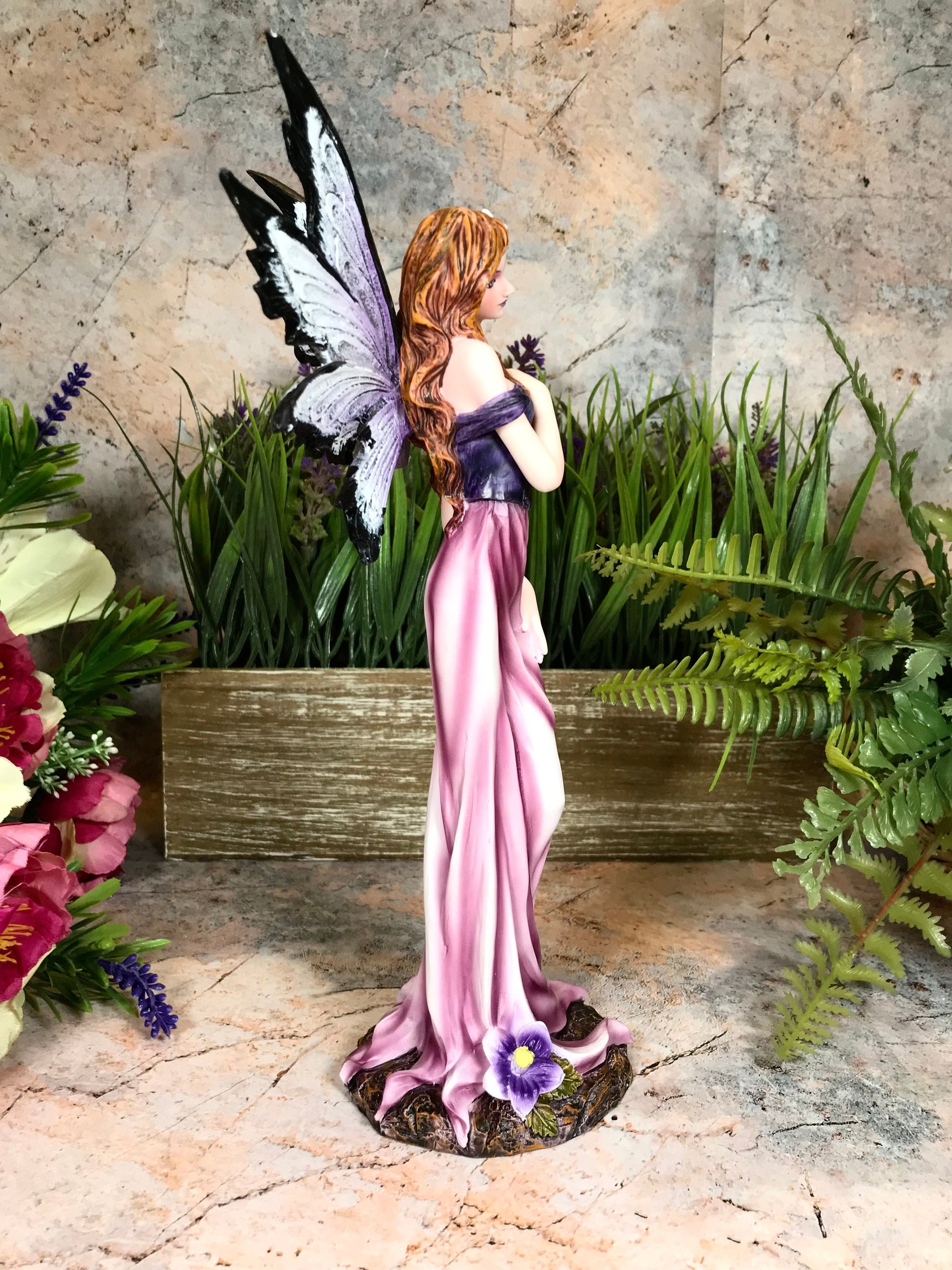 Flower Fairy Standing Display Figurine Statue Ornament Pixie Elf Mythical Creatures Collection Hand Made from Quality Designer Resin-Osiris Craftworks