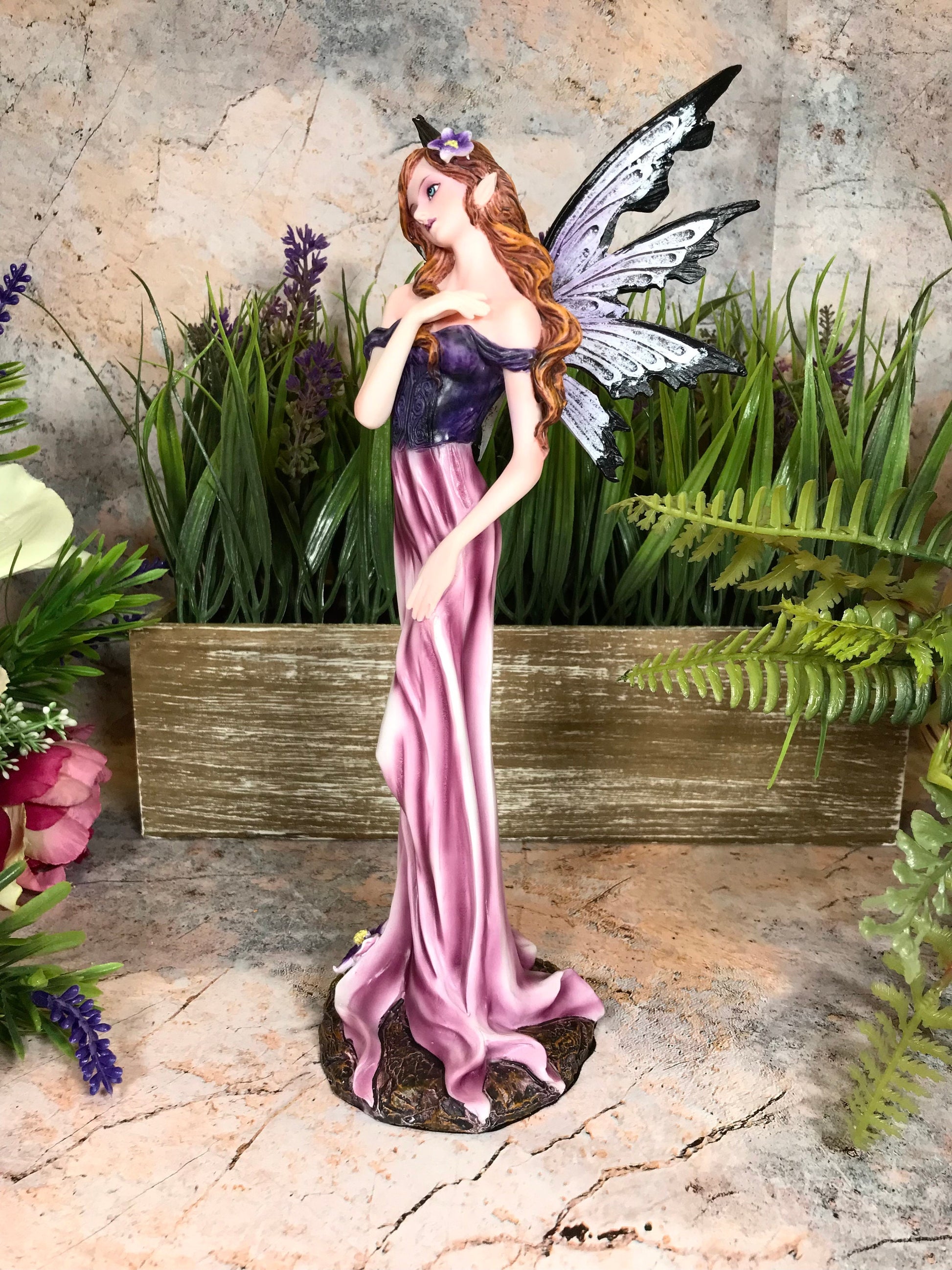 Flower Fairy Standing Display Figurine Statue Ornament Pixie Elf Mythical Creatures Collection Hand Made from Quality Designer Resin-Osiris Craftworks