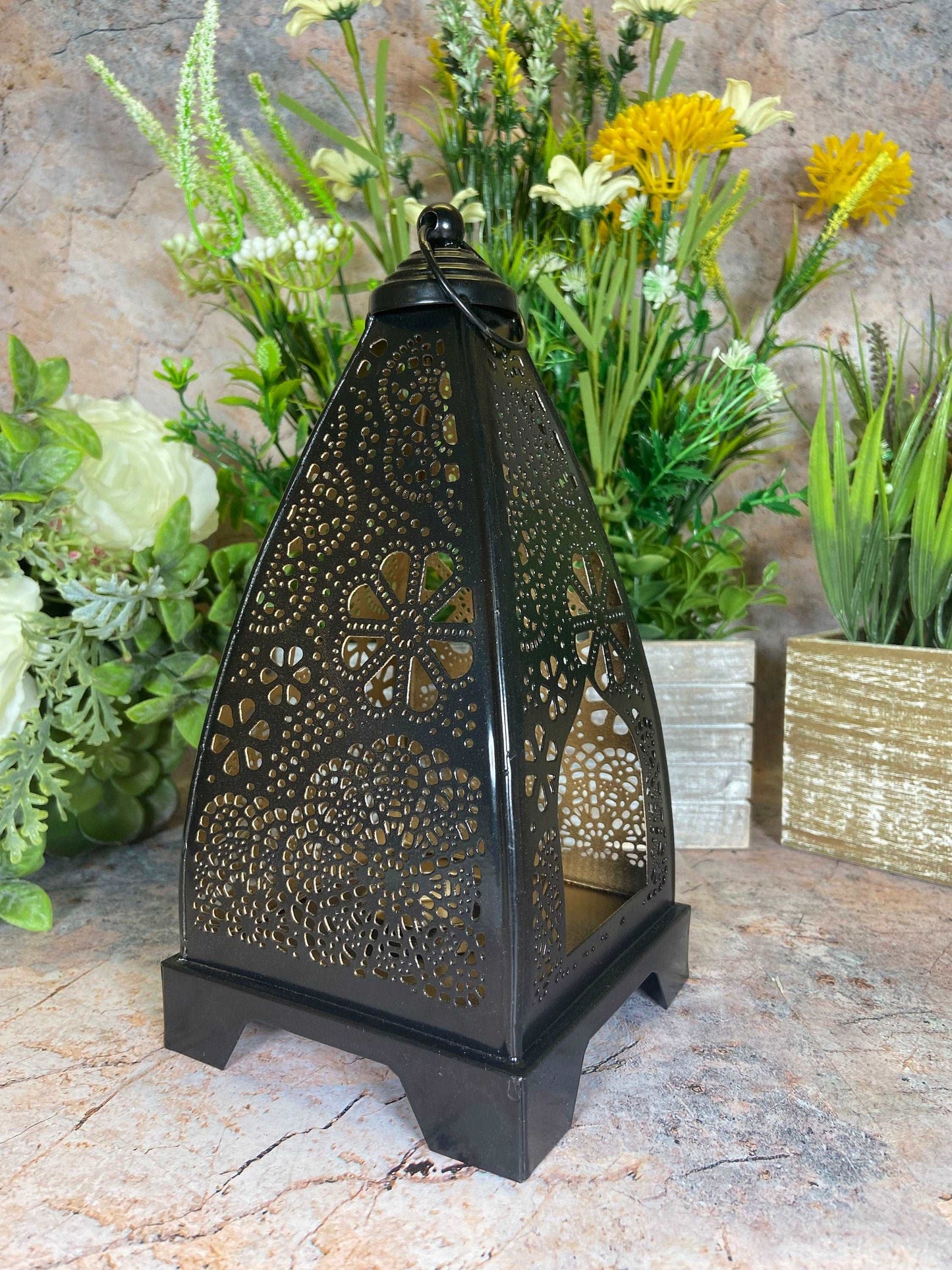 Antique Effect Moroccan Lantern Candle Tealight Holder Seasonal Decor Ornament Home Lighting