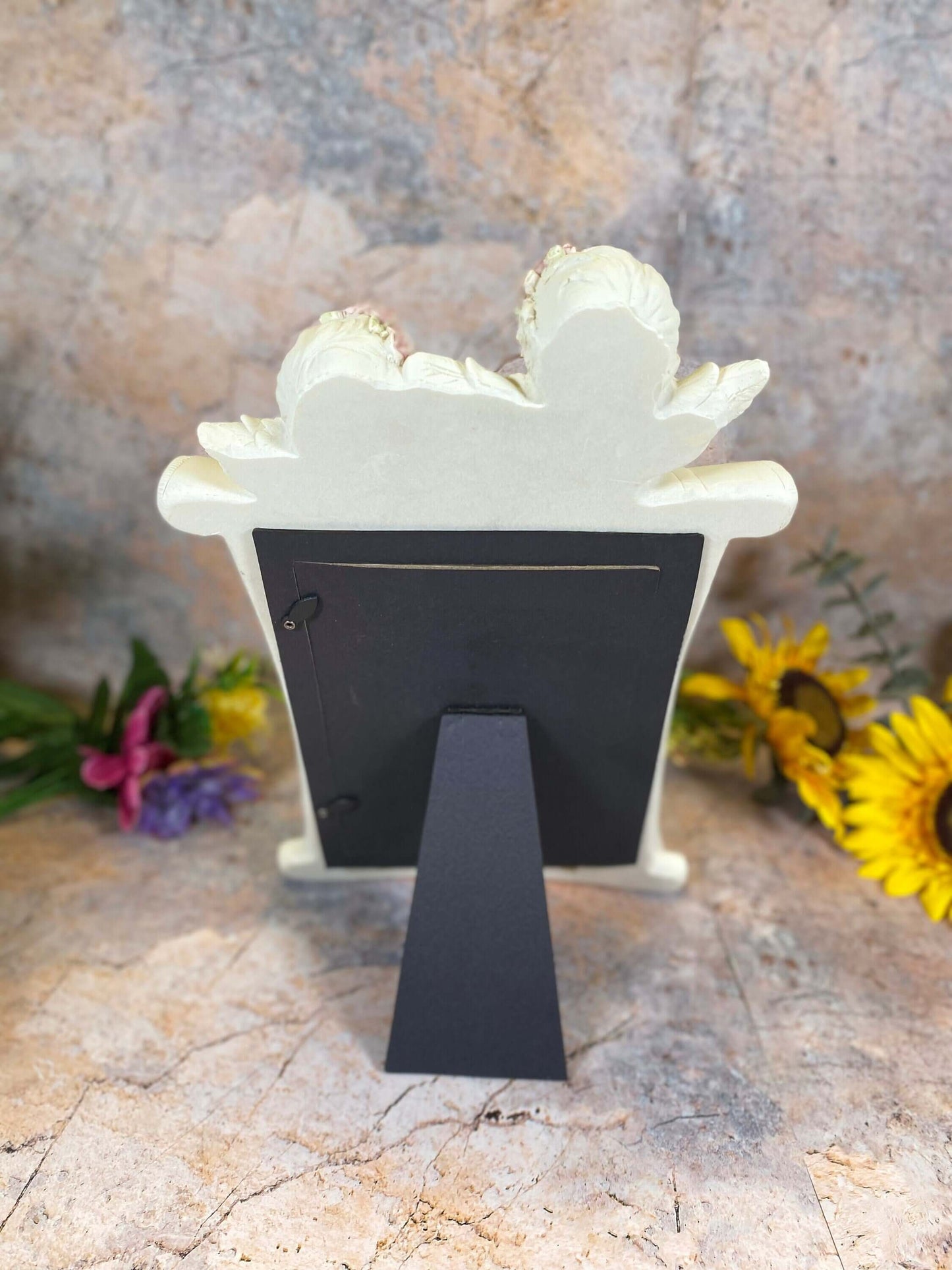 Large Guardian Angel Figurine Cherub Photo Frame Statue Ornament Sculpture Gift Hand Made from Quality Designer Resin-Osiris Craftworks