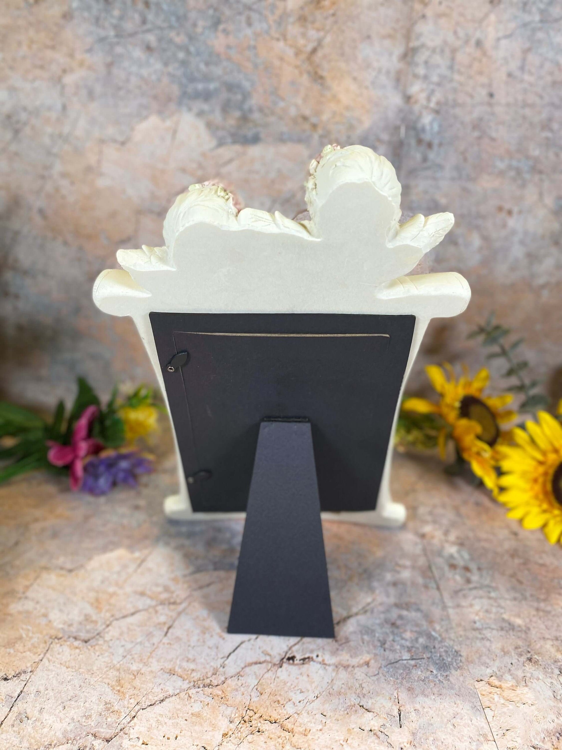 Large Guardian Angel Figurine Cherub Photo Frame Statue Ornament Sculpture Gift Hand Made from Quality Designer Resin-Osiris Craftworks