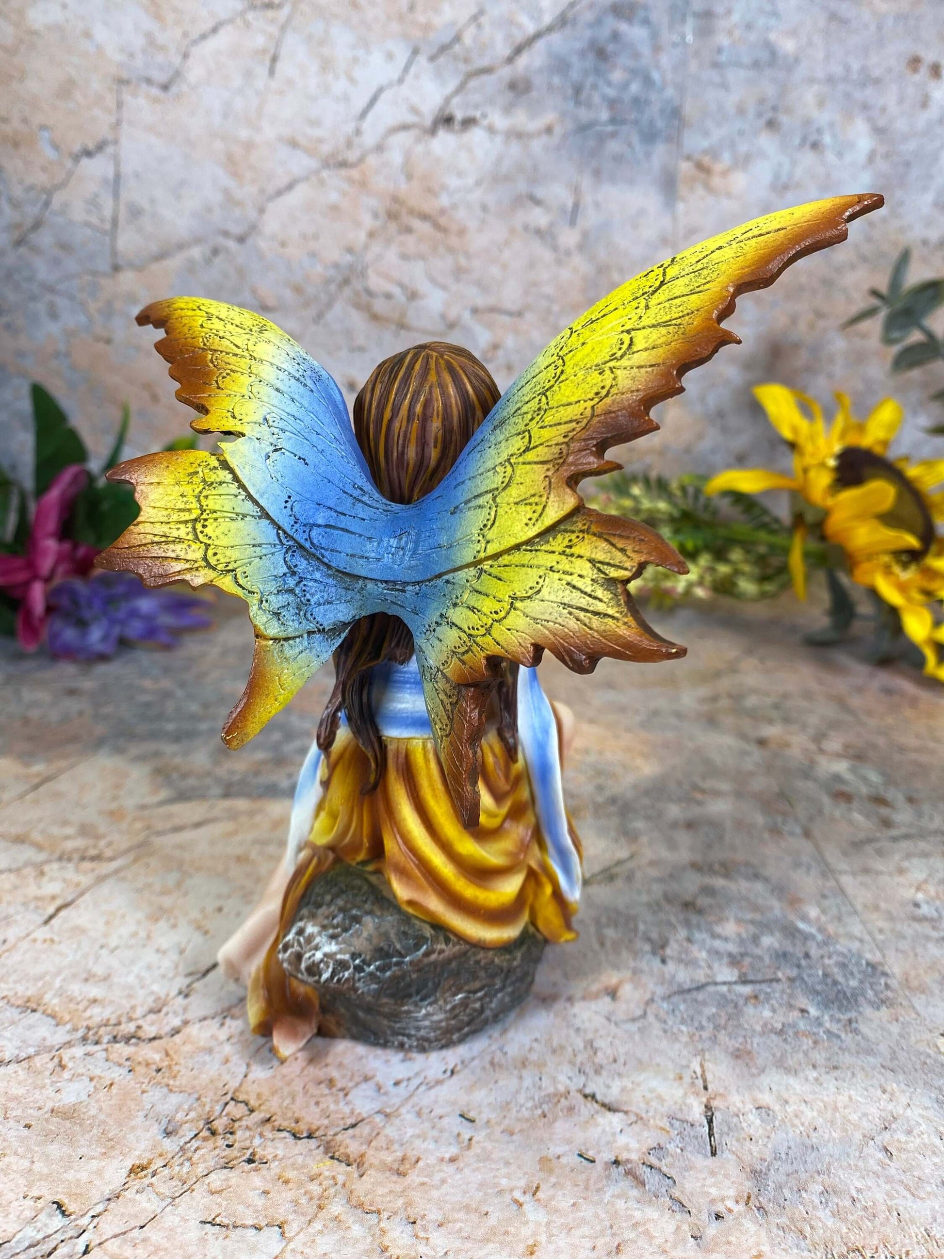 Autumn Whisper Fairy Figurine, Enchanted Forest Nymph, Rustic Decor, Mystical Faerie Statue, Woodland Fantasy Ornament, Magical Home Decor-Osiris Craftworks