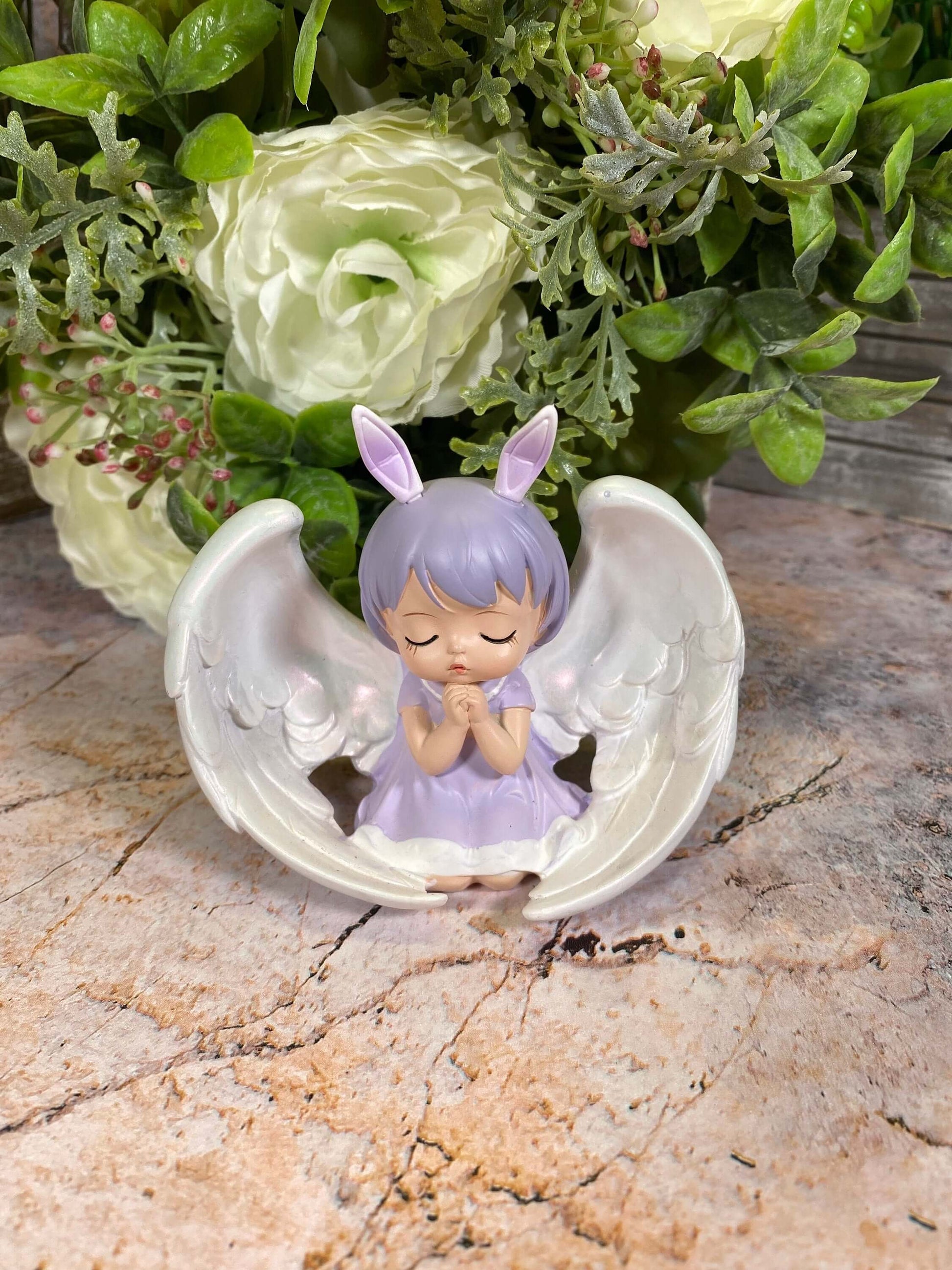 Adorable Peaceful Angel Baby Girl Praying in Wings Sculpture Figurine Fantasy Angels Collection Hand Made from Quality Designer Resin-Osiris Craftworks