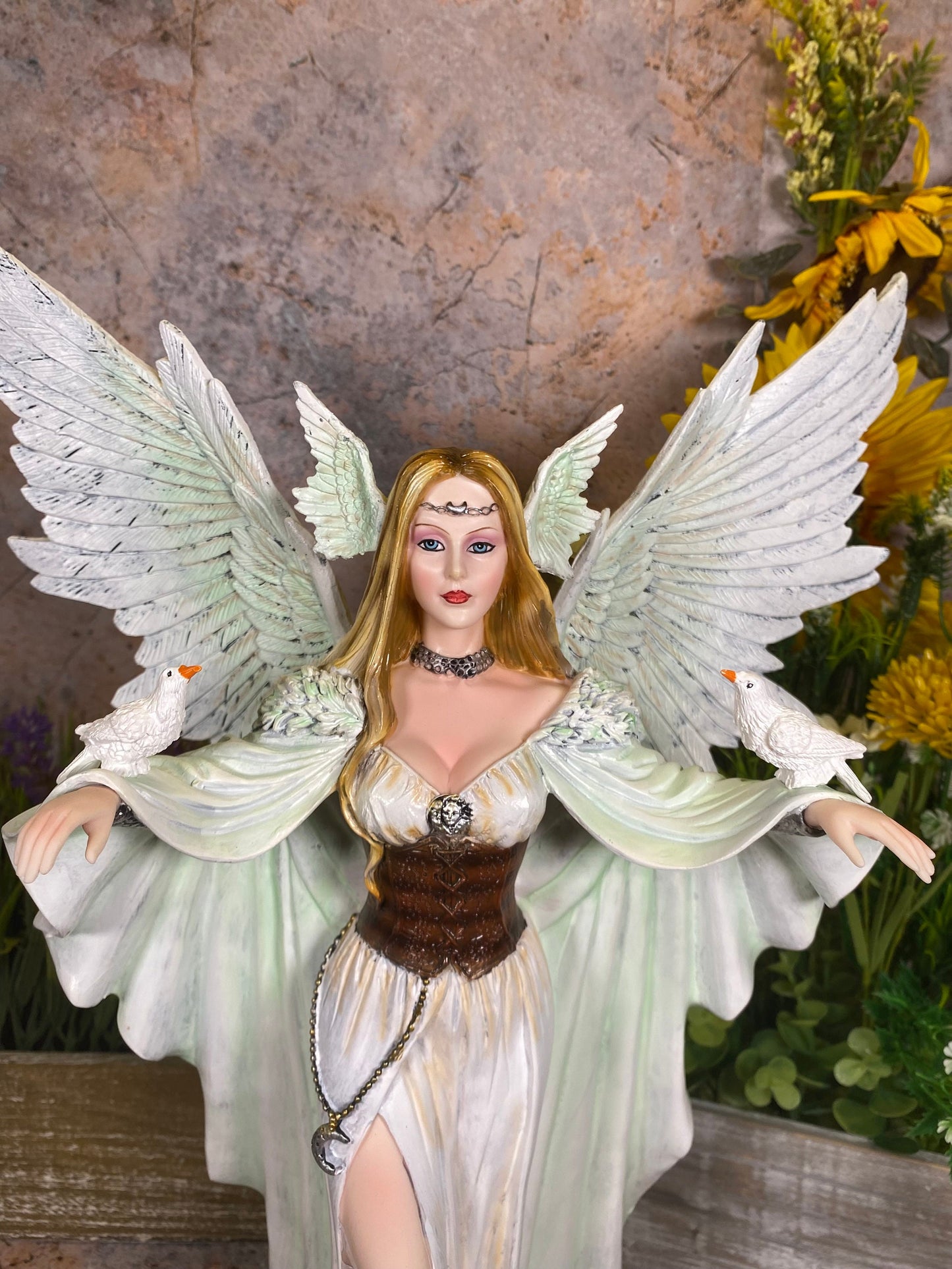 Water Fairy Statue Priestess of Light Angel Sculpture Moon Goddess Figurine Hand Made from Quality Designer Resin-Osiris Craftworks