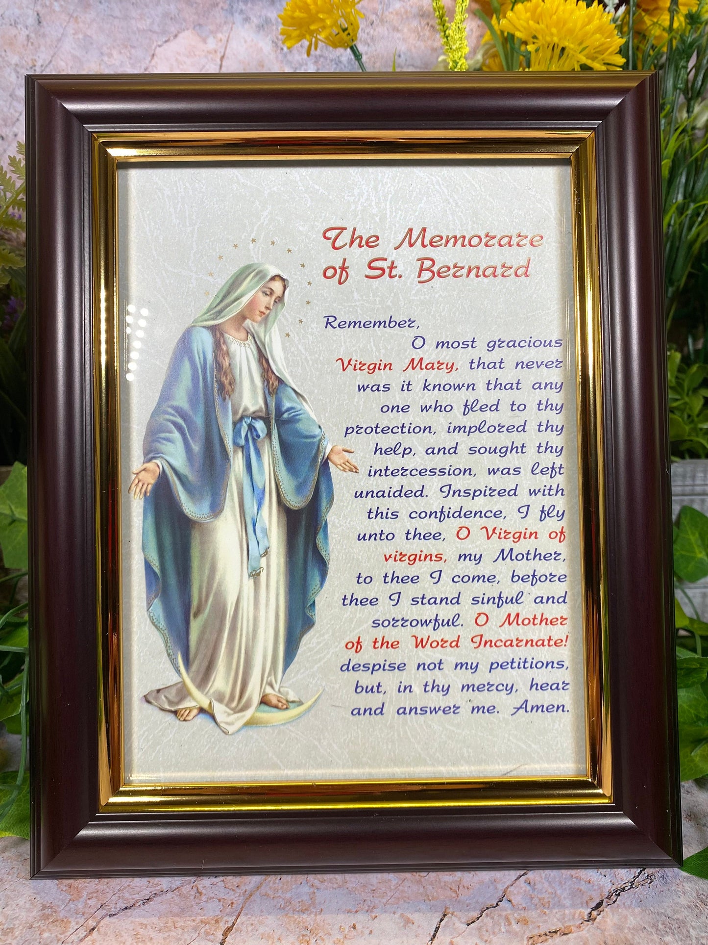 Laminated Picture Virgin Mary Our Lady of the Miraculous Stunning Wall Decor-Osiris Craftworks