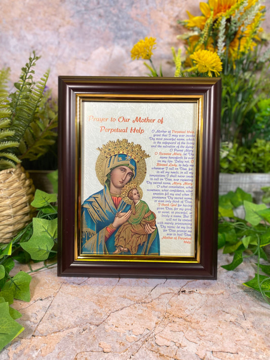 Laminated Picture of Virgin Mary Our Lady of Perpetual Help Perfect Wall Decor-Osiris Craftworks