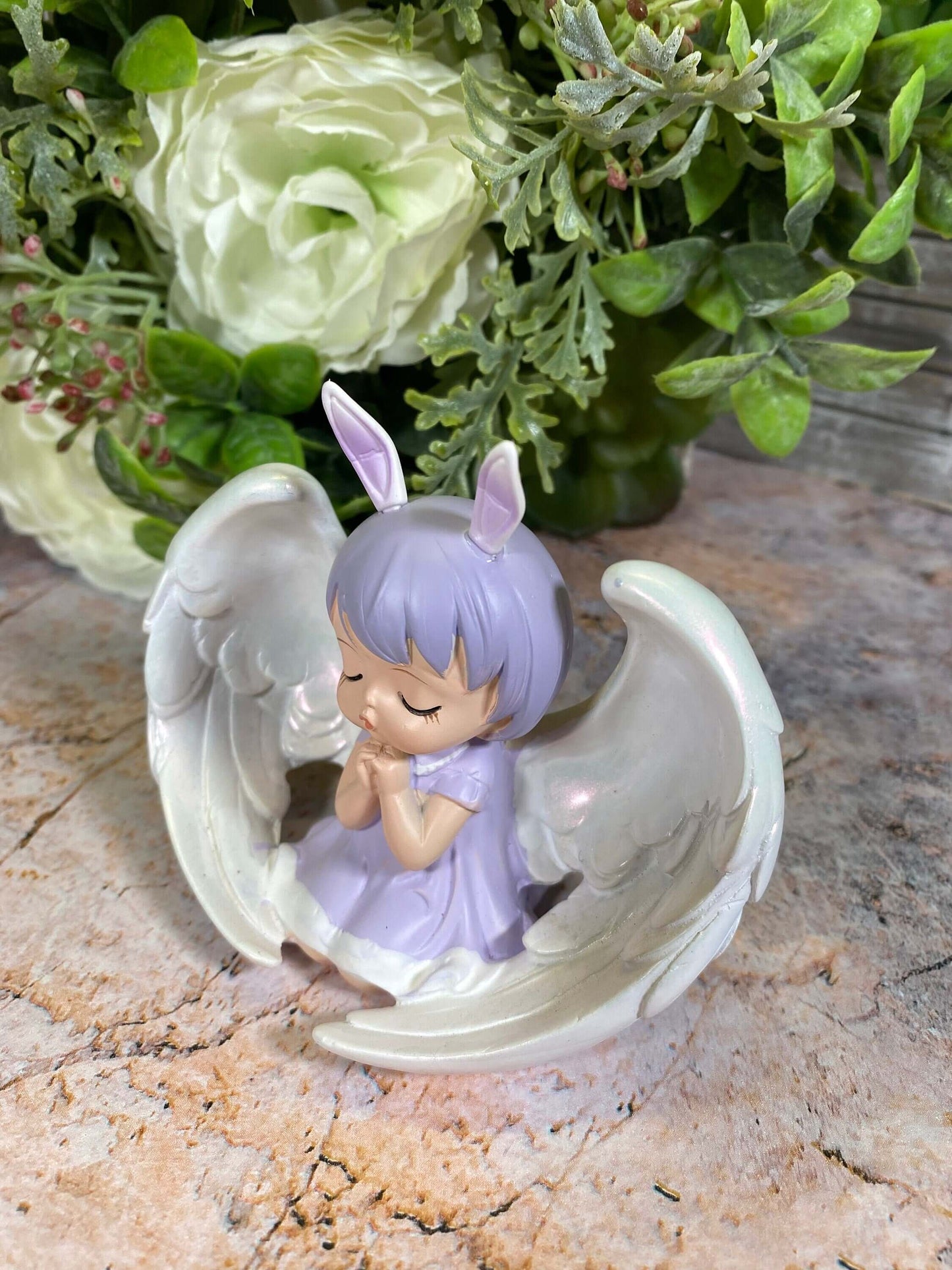 Adorable Peaceful Angel Baby Girl Praying in Wings Sculpture Figurine Fantasy Angels Collection Hand Made from Quality Designer Resin-Osiris Craftworks