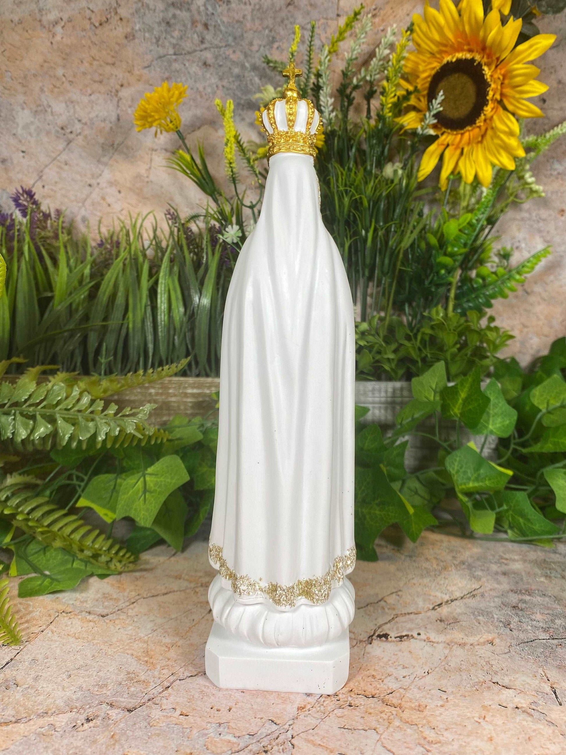 Blessed Virgin Mary Our Lady of Fatima Statue Figurine Religious Sculpture Hand Crafted from Quality Designer Resin-Osiris Craftworks