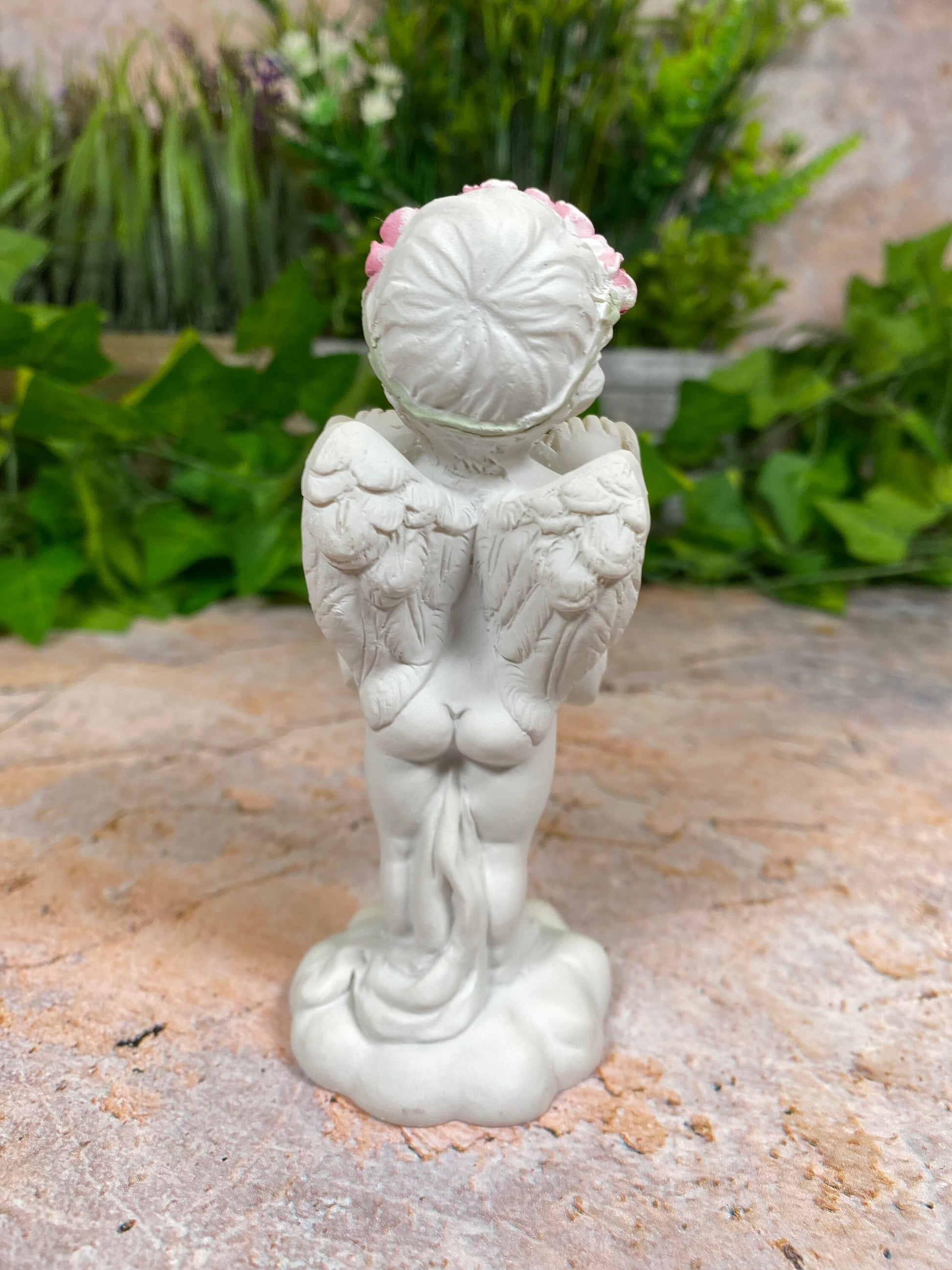 Cherub Artwork: Heavenly Guardian Angel Figurine Statuette - Love Sign Ornament Sculpture Gift-Osiris Craftworks