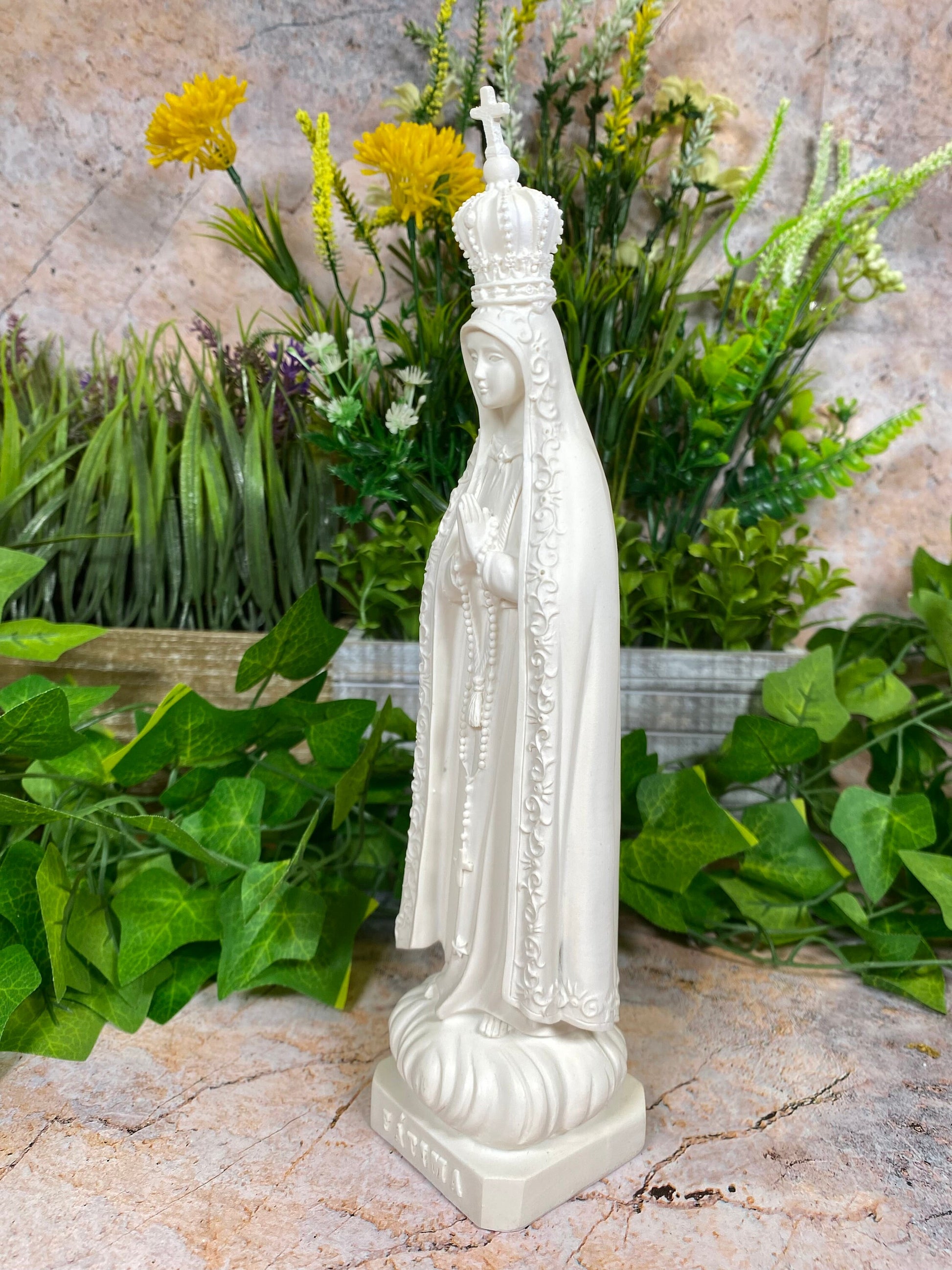 Exquisite Handmade Our Lady of Fatima Statue A Divine Symbol of Grace and Serenity Virgin Mary Religious Sculpture-Osiris Craftworks