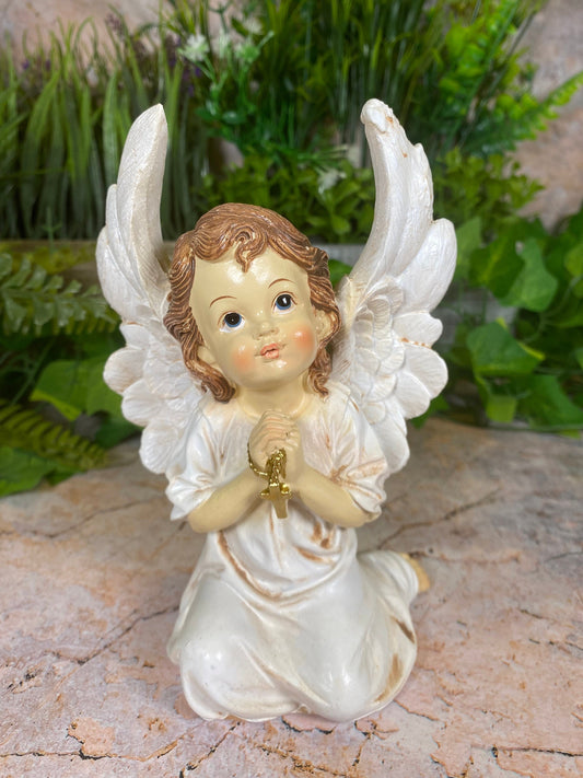 Elegant Resin Angel Sculpture - Part of the Divine Collection, Cherub Decor for a Serene Atmosphere-Osiris Craftworks