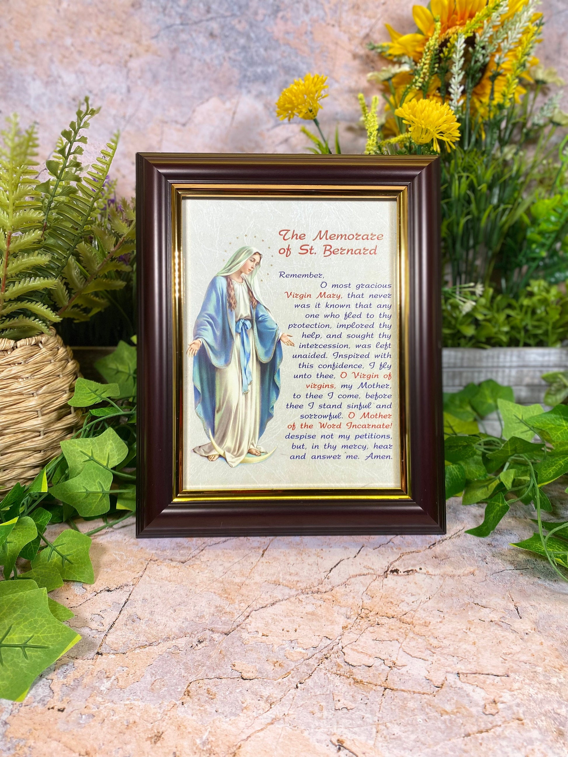 Laminated Picture Virgin Mary Our Lady of the Miraculous Stunning Wall Decor-Osiris Craftworks